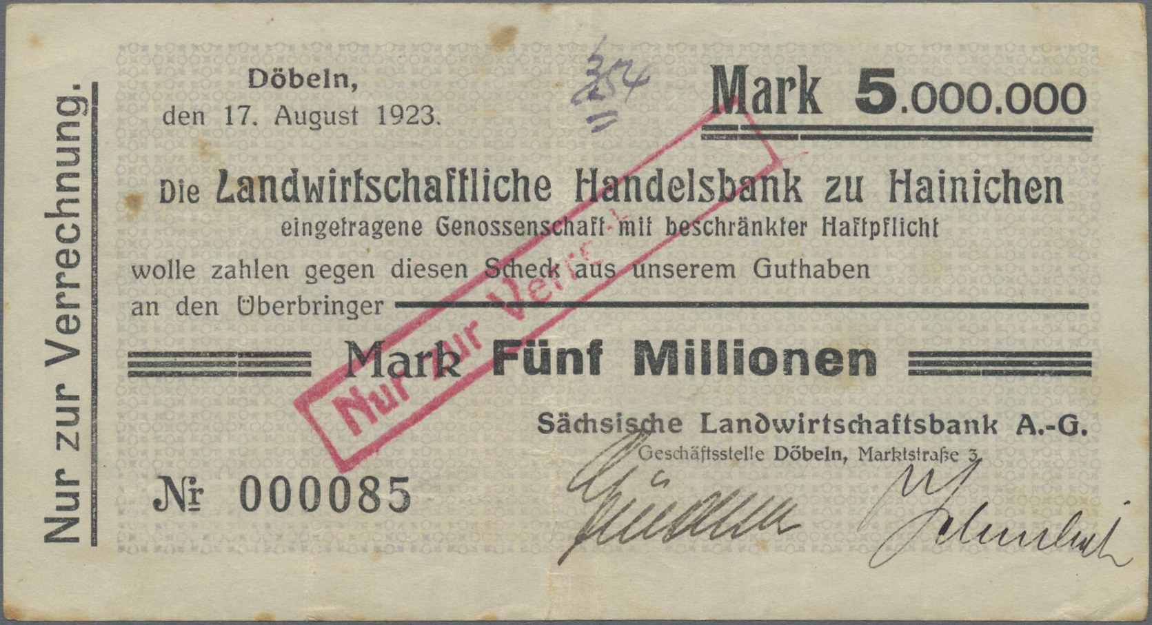Lot 14728 - Deutschland - Notgeld - Sachsen | Banknoten - Auktionshaus Christoph Gärtner GmbH & Co. KG 53rd AUCTION - Day 6 Coins/Banknotes Lot 14728 - Deutschland - Notgeld - Sachsen | Banknoten - Auktionshaus Christoph Gärtner GmbH & Co. KG 53rd AUCTION - Day 6 Coins/Banknotes
