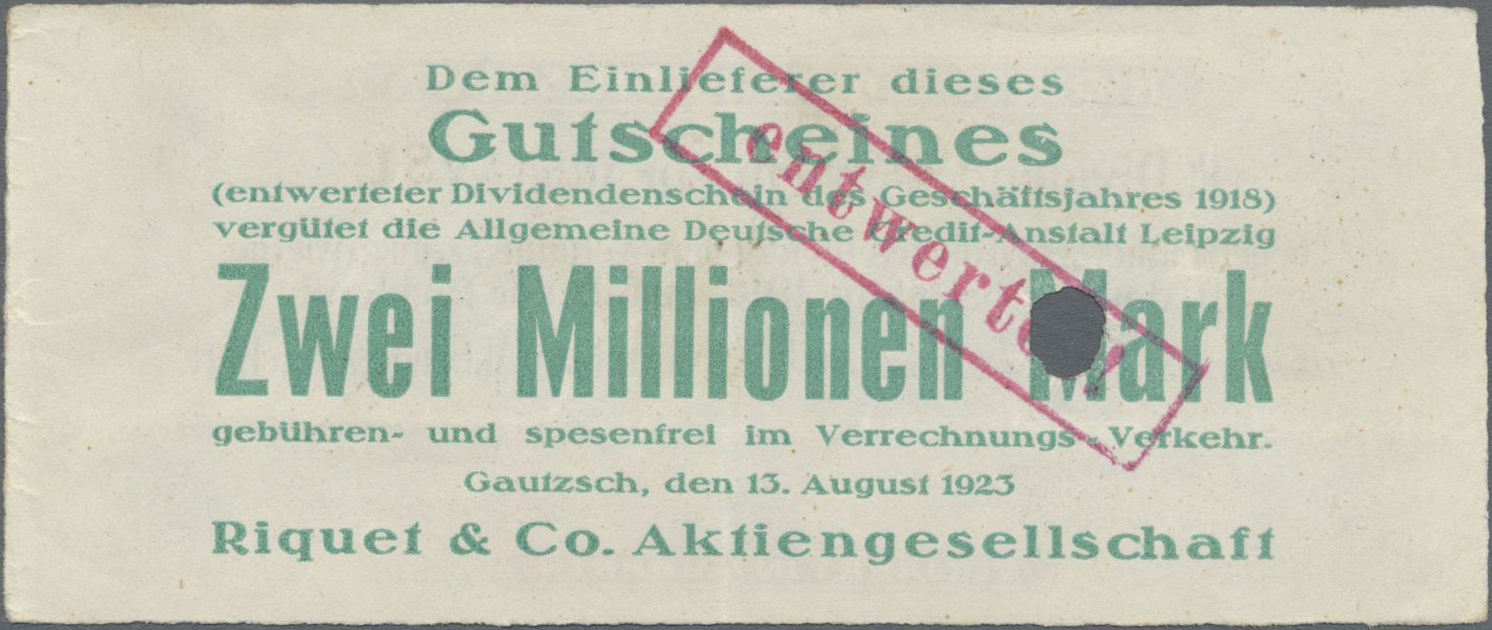 Lot 14758 - Deutschland - Notgeld - Sachsen | Banknoten - Auktionshaus Christoph Gärtner GmbH & Co. KG 53rd AUCTION - Day 6 Coins/Banknotes Lot 14758 - Deutschland - Notgeld - Sachsen | Banknoten - Auktionshaus Christoph Gärtner GmbH & Co. KG 53rd AUCTION - Day 6 Coins/Banknotes