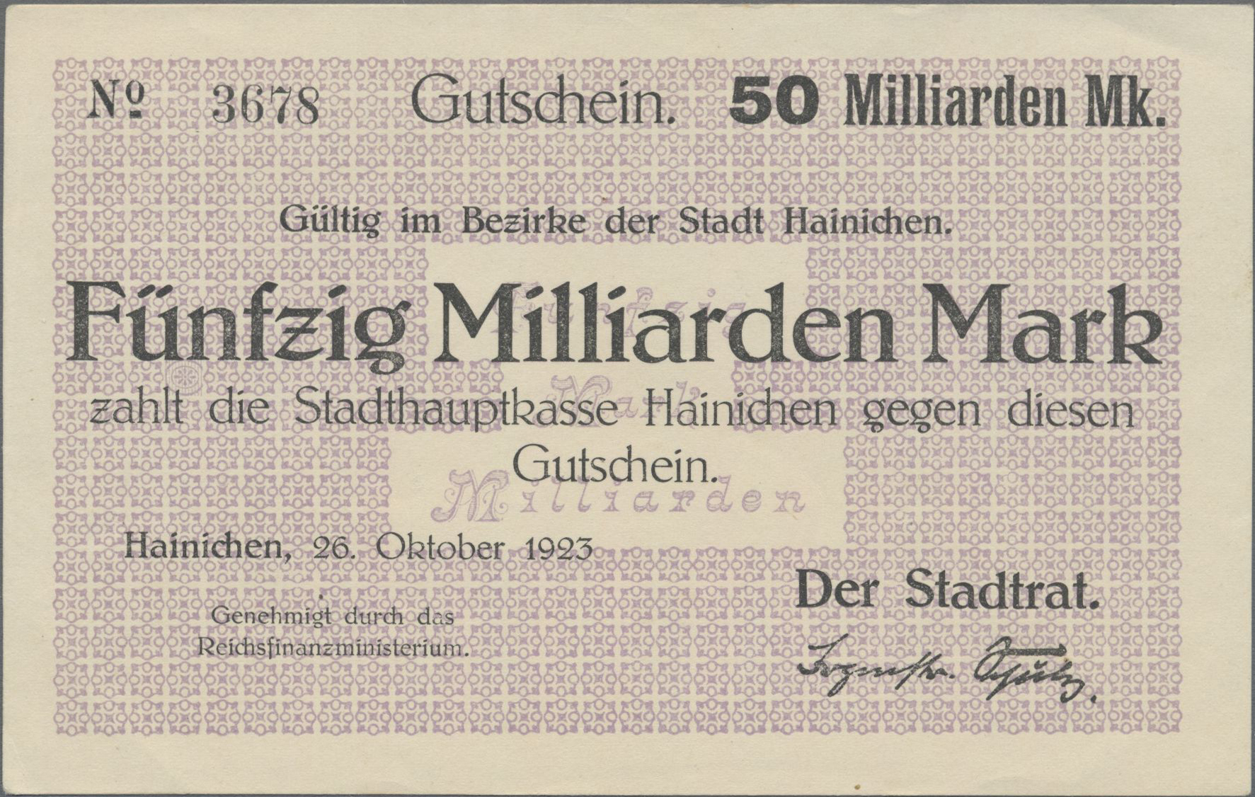 Lot 14745 - Deutschland - Notgeld - Sachsen | Banknoten  -  Auktionshaus Christoph Gärtner GmbH & Co. KG 53rd AUCTION - Day 6 Coins/Banknotes