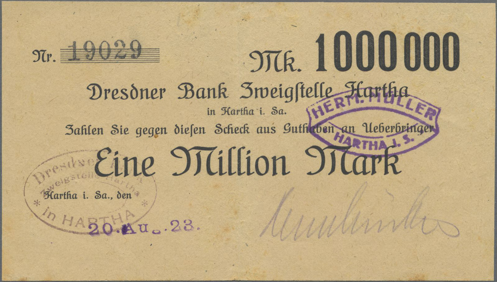 Lot 14747 - Deutschland - Notgeld - Sachsen | Banknoten  -  Auktionshaus Christoph Gärtner GmbH & Co. KG 53rd AUCTION - Day 6 Coins/Banknotes