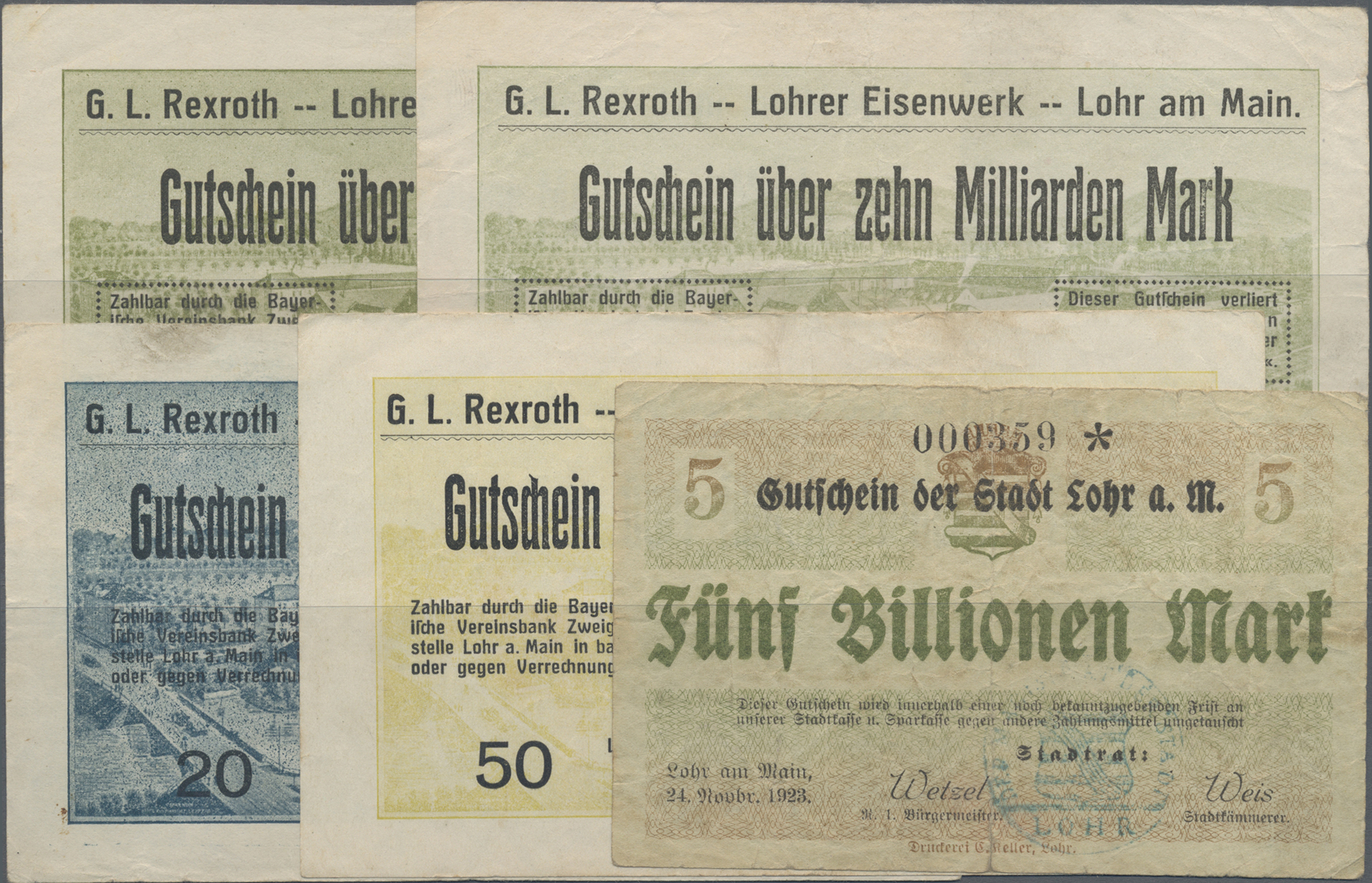 Lot 14670 - Deutschland - Notgeld - Bayern | Banknoten - Auktionshaus Christoph Gärtner GmbH & Co. KG 53rd AUCTION - Day 6 Coins & Banknotes Lot 14670 - Deutschland - Notgeld - Bayern | Banknoten - Auktionshaus Christoph Gärtner GmbH & Co. KG 53rd AUCTION - Day 6 Coins & Banknotes