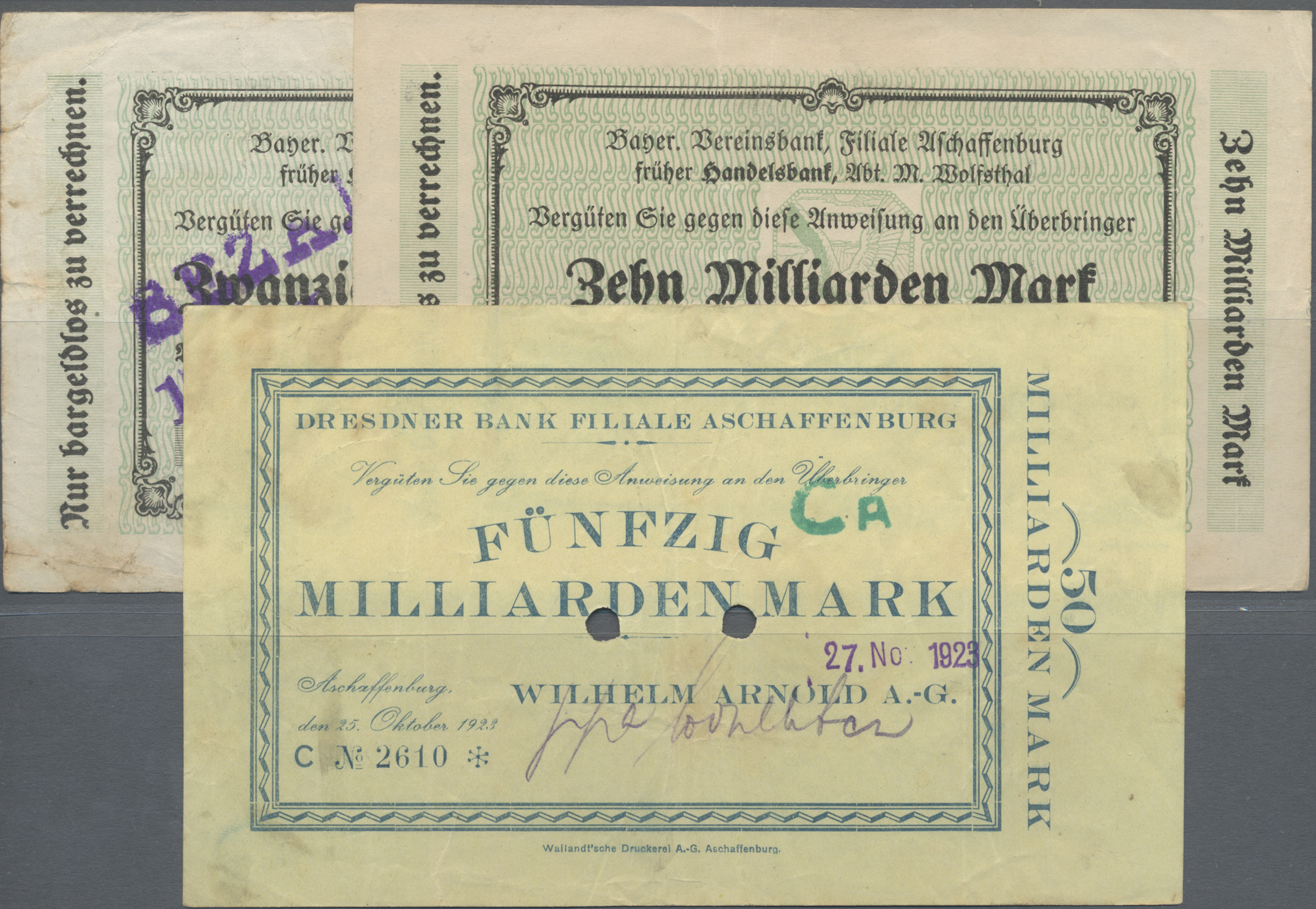 Lot 14664 - Deutschland - Notgeld - Bayern | Banknoten - Auktionshaus Christoph Gärtner GmbH & Co. KG 53rd AUCTION - Day 6 Coins & Banknotes Lot 14664 - Deutschland - Notgeld - Bayern | Banknoten - Auktionshaus Christoph Gärtner GmbH & Co. KG 53rd AUCTION - Day 6 Coins & Banknotes