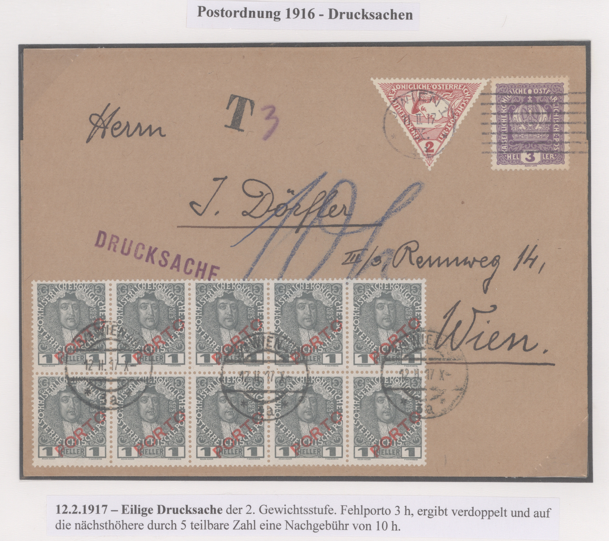 Lot 06679 - Österreich - Portomarken  -  Auktionshaus Christoph Gärtner GmbH & Co. KG 53rd AUCTION - Day 4, Collections Overseas, Air & Shipmail, Thematics, Europe