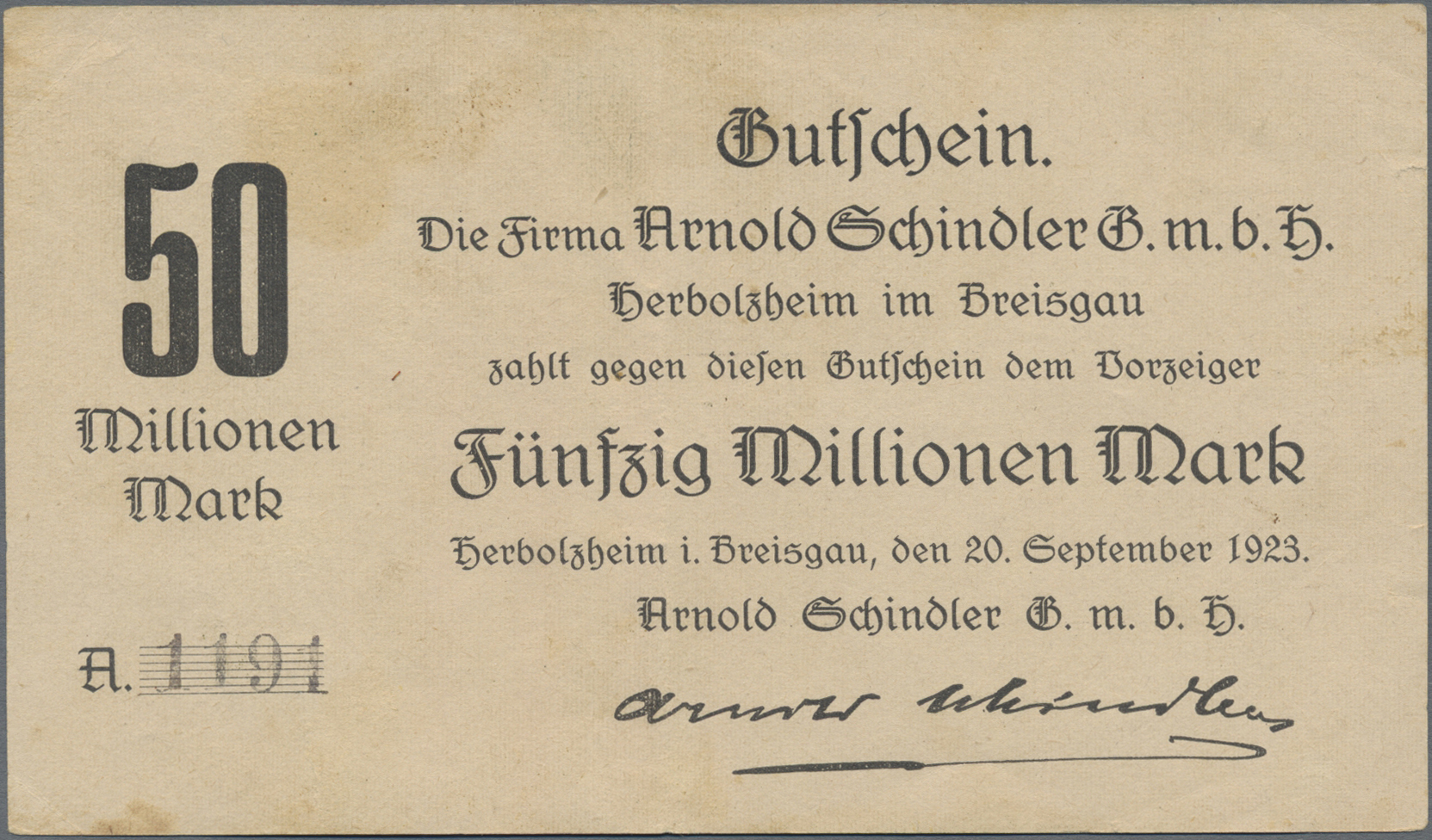 Lot 14657 - Deutschland - Notgeld - Baden | Banknoten - Auktionshaus Christoph Gärtner GmbH & Co. KG 53rd AUCTION - Day 6 Coins & Banknotes Lot 14657 - Deutschland - Notgeld - Baden | Banknoten - Auktionshaus Christoph Gärtner GmbH & Co. KG 53rd AUCTION - Day 6 Coins & Banknotes
