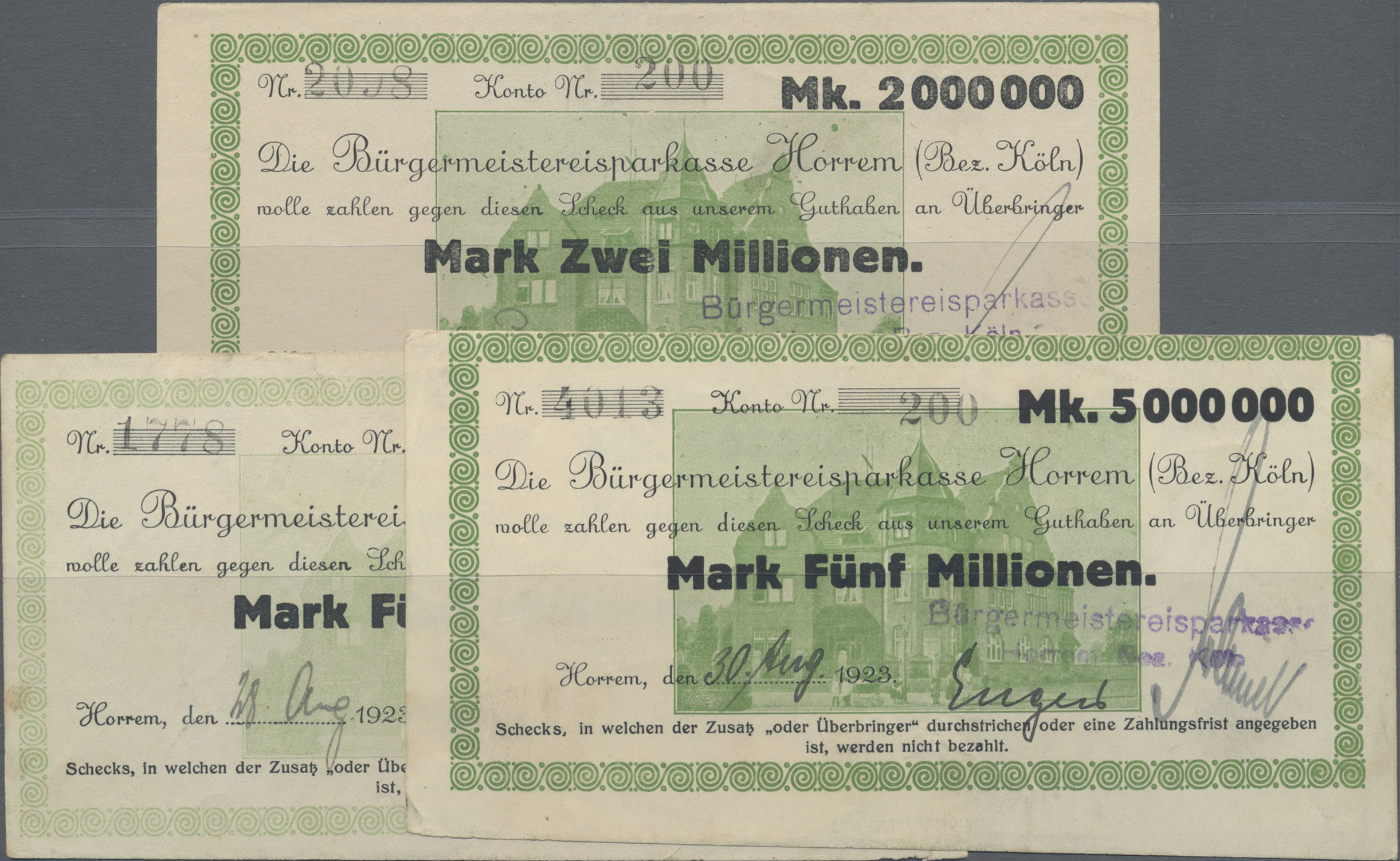 Lot 14710 - Deutschland - Notgeld - Rheinland | Banknoten  -  Auktionshaus Christoph Gärtner GmbH & Co. KG 53rd AUCTION - Day 6 Coins & Banknotes