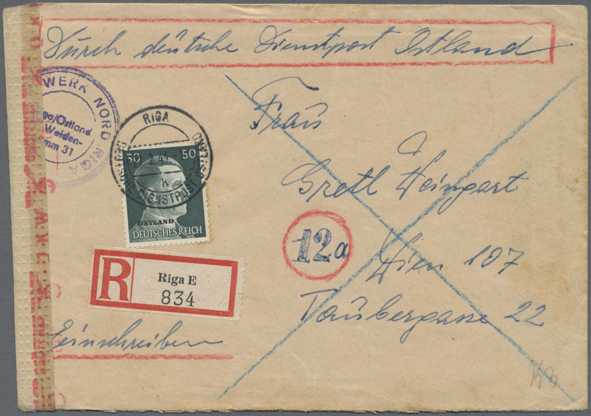 Lot 11118 - Dt. Besetzung II WK - Lettland - Auktionshaus Christoph Gärtner GmbH & Co. KG 57th AUCTION - Day 5 Lot 11118 - Dt. Besetzung II WK - Lettland - Auktionshaus Christoph Gärtner GmbH & Co. KG 57th AUCTION - Day 5