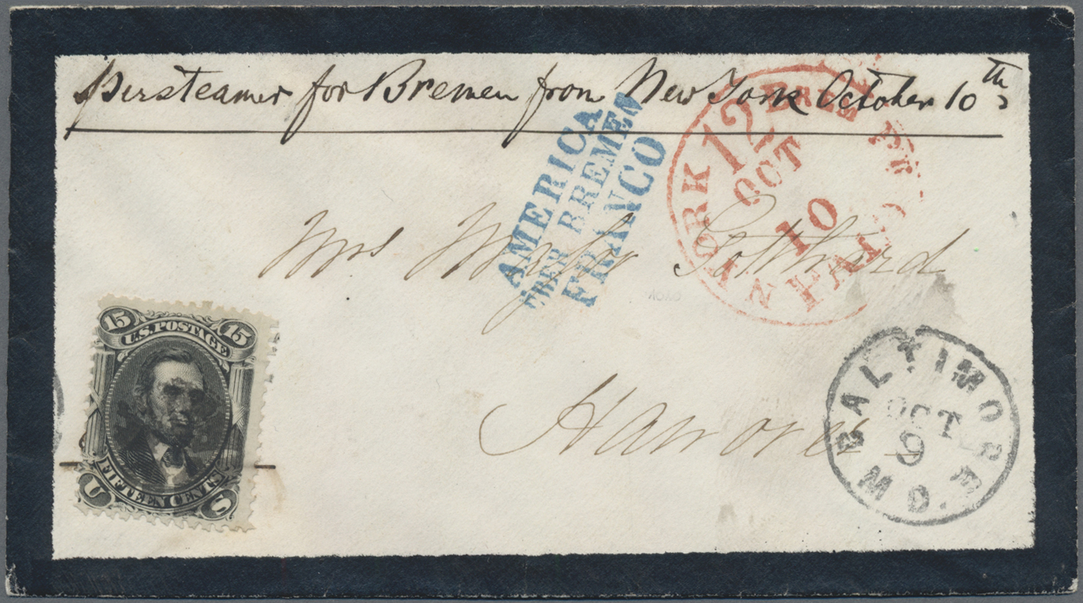 Lot 03091 - Vereinigte Staaten von Amerika - Transatlantik-Mail  -  Auktionshaus Christoph Gärtner GmbH & Co. KG 57th AUCTION - Day 2