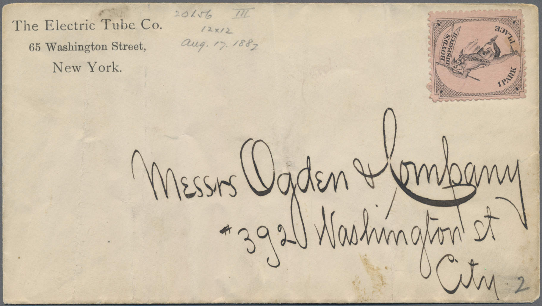 Lot 03089 - Vereinigte Staaten von Amerika - Lokalausgaben + Carriers Stamps  -  Auktionshaus Christoph Gärtner GmbH & Co. KG 57th AUCTION - Day 2