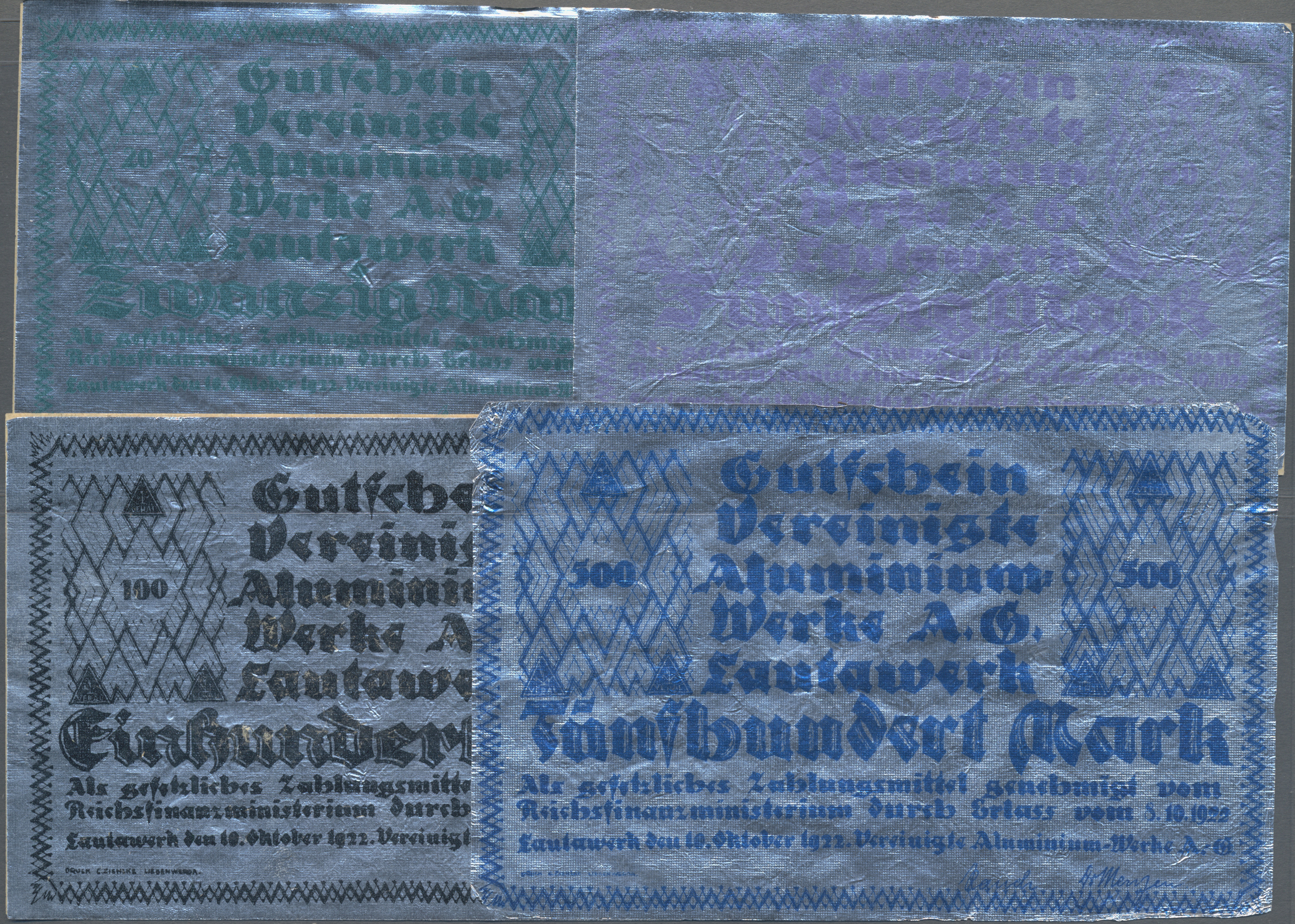 Lot 14615 - Deutschland - Notgeld besonderer Art | Banknoten - Auktionshaus Christoph Gärtner GmbH & Co. KG 53rd AUCTION - Day 6 Coins & Banknotes Lot 14615 - Deutschland - Notgeld besonderer Art | Banknoten - Auktionshaus Christoph Gärtner GmbH & Co. KG 53rd AUCTION - Day 6 Coins & Banknotes