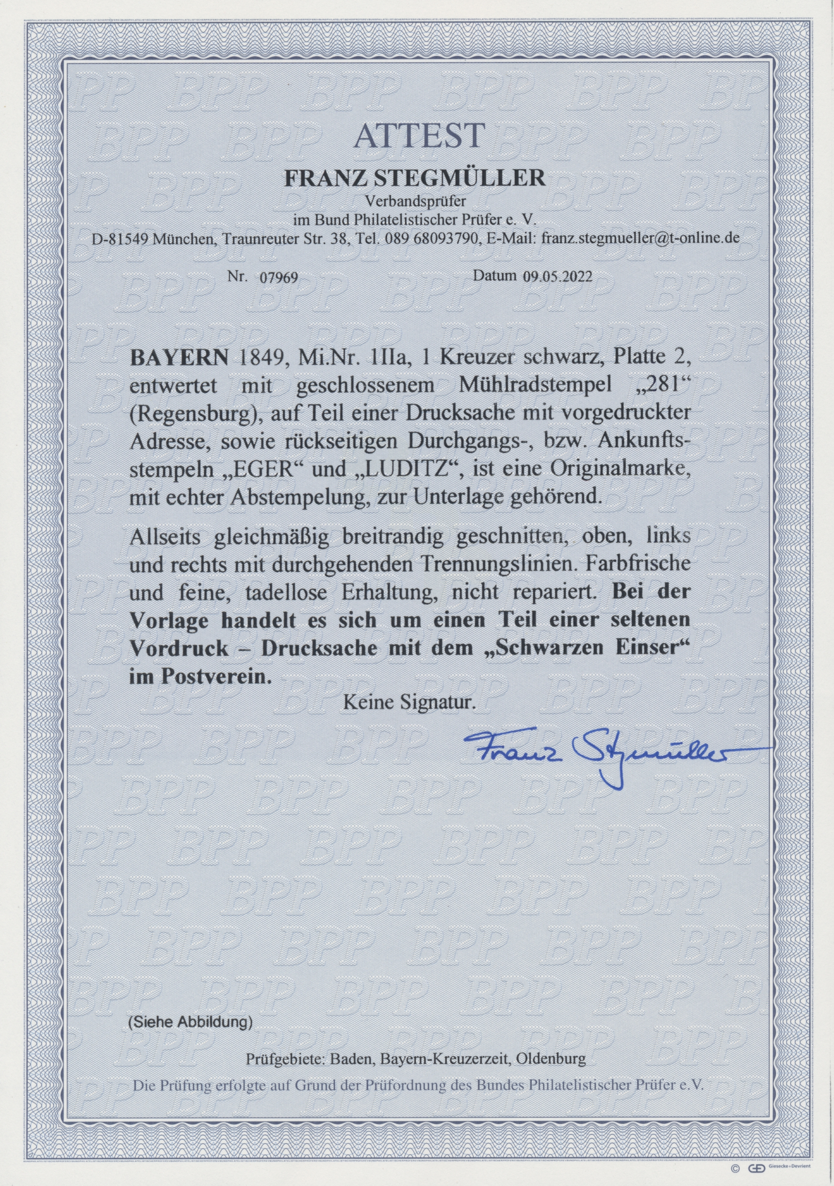 Lot 02727 - Bayern - Marken und Briefe  -  Auktionshaus Christoph Gärtner GmbH & Co. KG 53rd AUCTION - Day 3 Germany