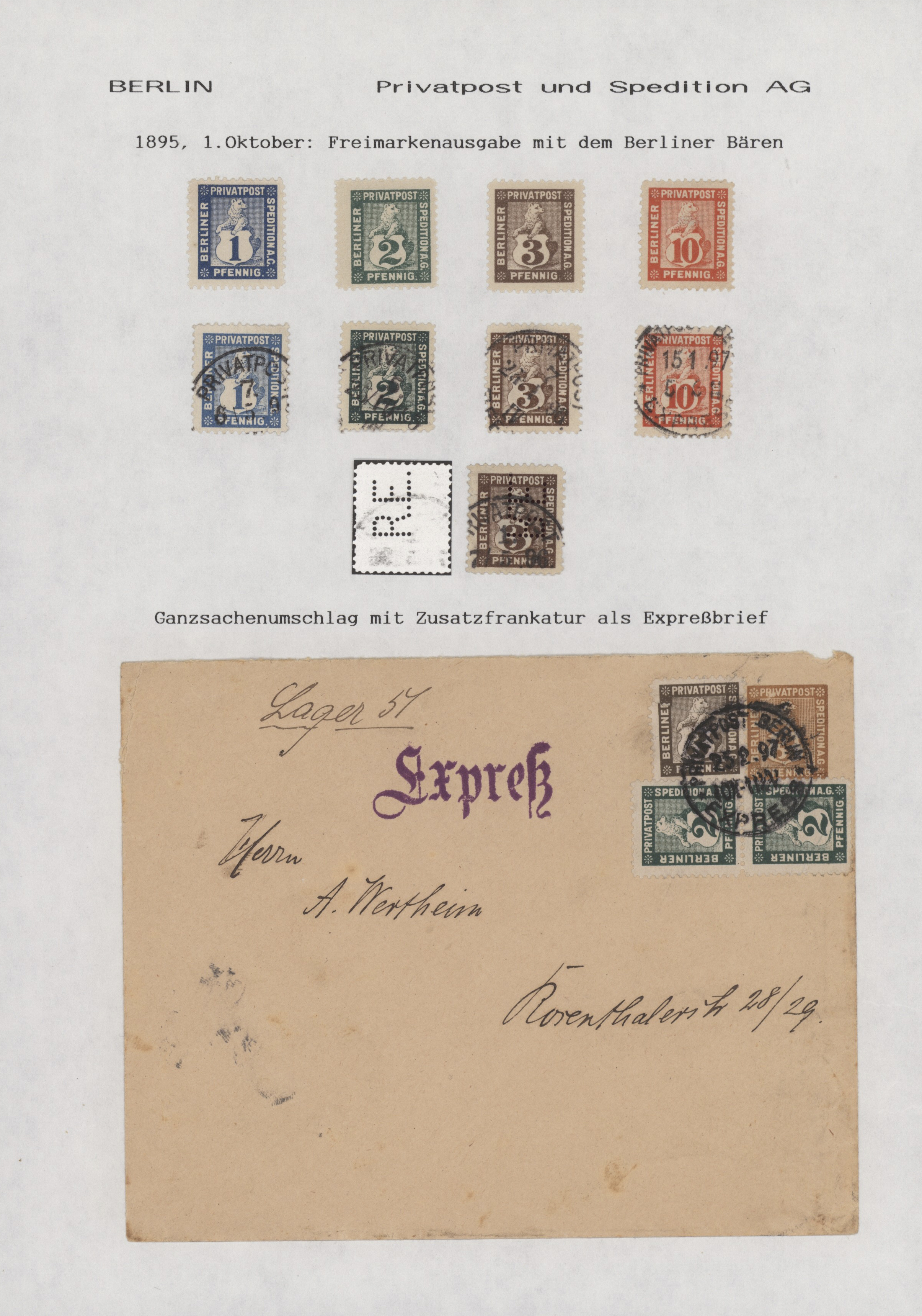 Lot 10803 - Deutsches Reich - Privatpost (Stadtpost) - Auktionshaus Christoph Gärtner GmbH & Co. KG 57th AUCTION - Day 5 Lot 10803 - Deutsches Reich - Privatpost (Stadtpost) - Auktionshaus Christoph Gärtner GmbH & Co. KG 57th AUCTION - Day 5
