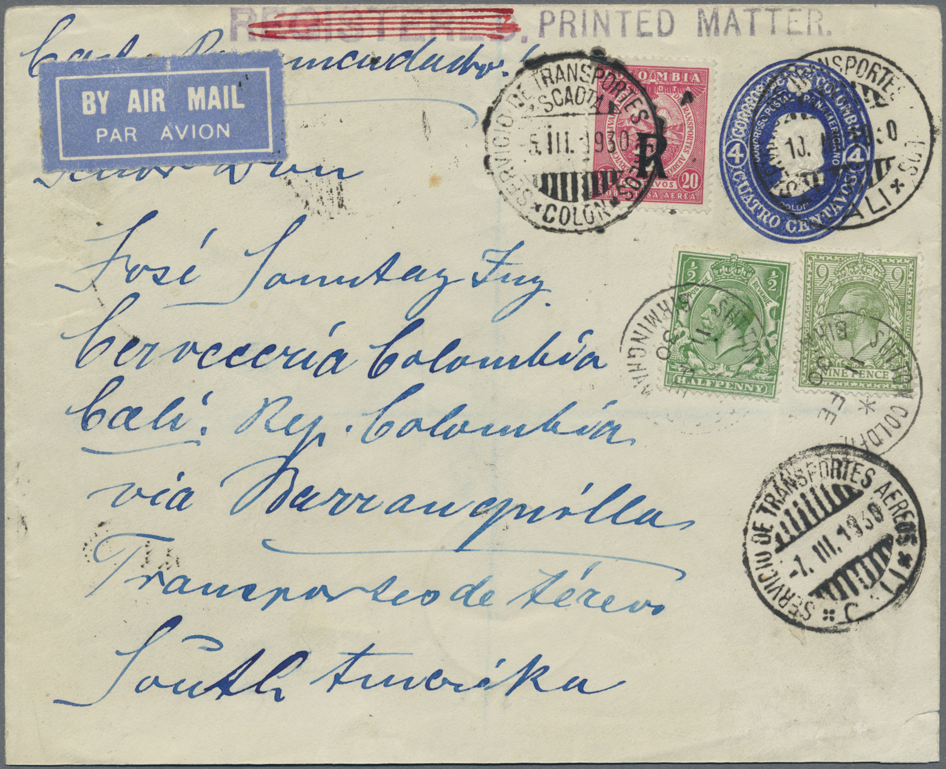 Lot 01632 - SCADTA - Allgemeine Auslandsausgabe - Auktionshaus Christoph Gärtner GmbH & Co. KG 53rd AUCTION - Day 2 Overseas, Europe Lot 01632 - SCADTA - Allgemeine Auslandsausgabe - Auktionshaus Christoph Gärtner GmbH & Co. KG 53rd AUCTION - Day 2 Overseas, Europe