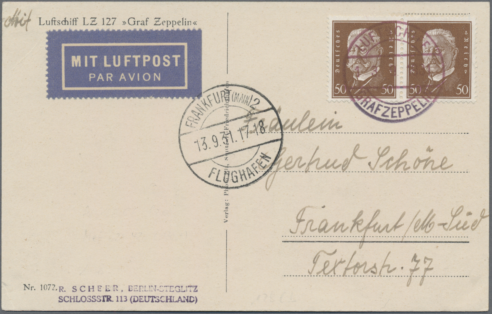 Lot 03370 - Deutsches Reich - Weimar  -  Auktionshaus Christoph Gärtner GmbH & Co. KG 53rd AUCTION - Day 3 Germany