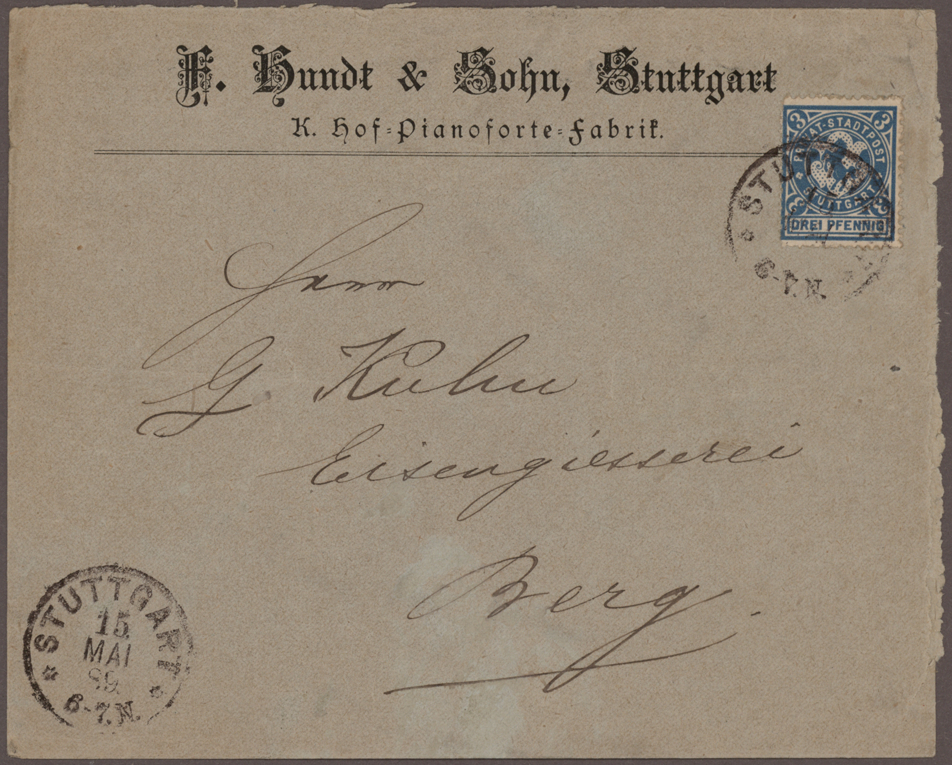 Lot 10799 - Deutsches Reich - Privatpost (Stadtpost) - Auktionshaus Christoph Gärtner GmbH & Co. KG 57th AUCTION - Day 5 Lot 10799 - Deutsches Reich - Privatpost (Stadtpost) - Auktionshaus Christoph Gärtner GmbH & Co. KG 57th AUCTION - Day 5
