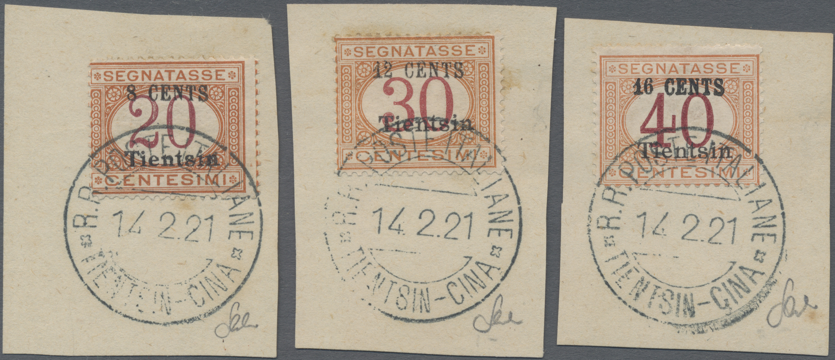 Lot 03519 - Italienische Post in China - Portomarken - Auktionshaus Christoph Gärtner GmbH & Co. KG 57th AUCTION - Day 2 Lot 03519 - Italienische Post in China - Portomarken - Auktionshaus Christoph Gärtner GmbH & Co. KG 57th AUCTION - Day 2