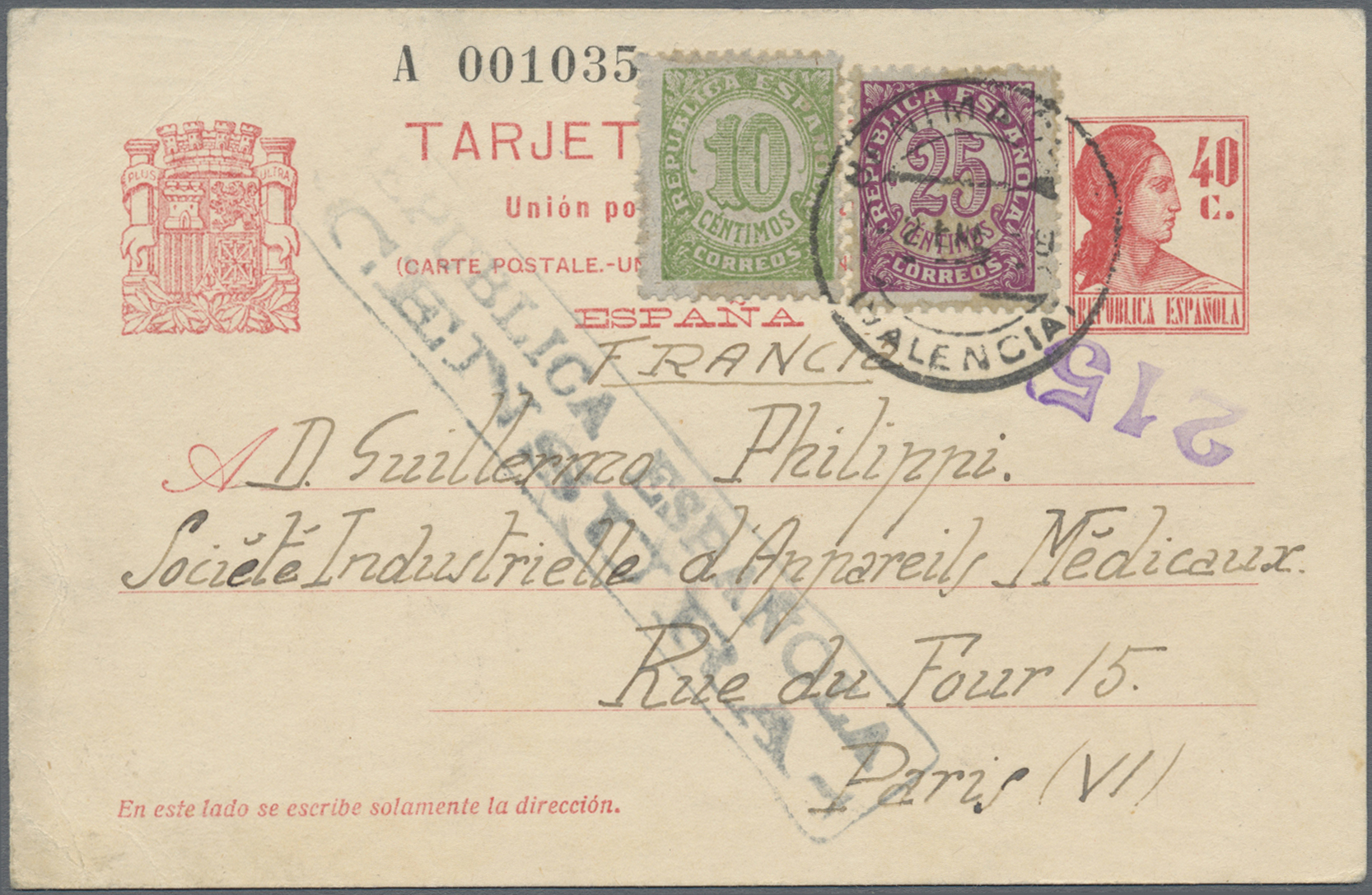 Lot 04181 - Spanien - Ganzsachen - Auktionshaus Christoph Gärtner GmbH & Co. KG 57th AUCTION - Day 2 Lot 04181 - Spanien - Ganzsachen - Auktionshaus Christoph Gärtner GmbH & Co. KG 57th AUCTION - Day 2