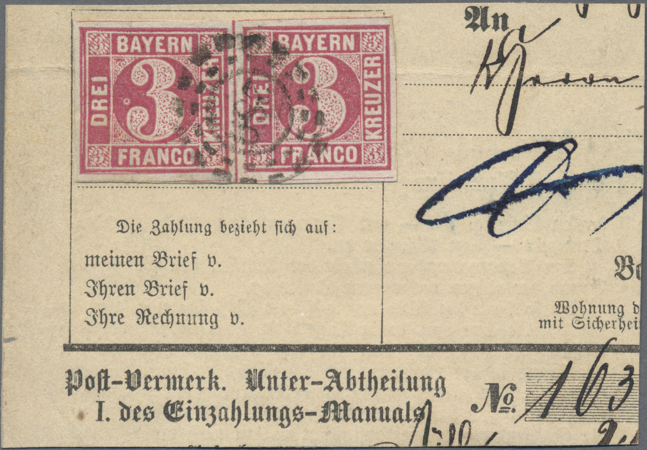 Lot 22748 - Bayern - Marken und Briefe  -  Auktionshaus Christoph Gärtner GmbH & Co. KG 50th Auction Anniversary Auction - Day 7