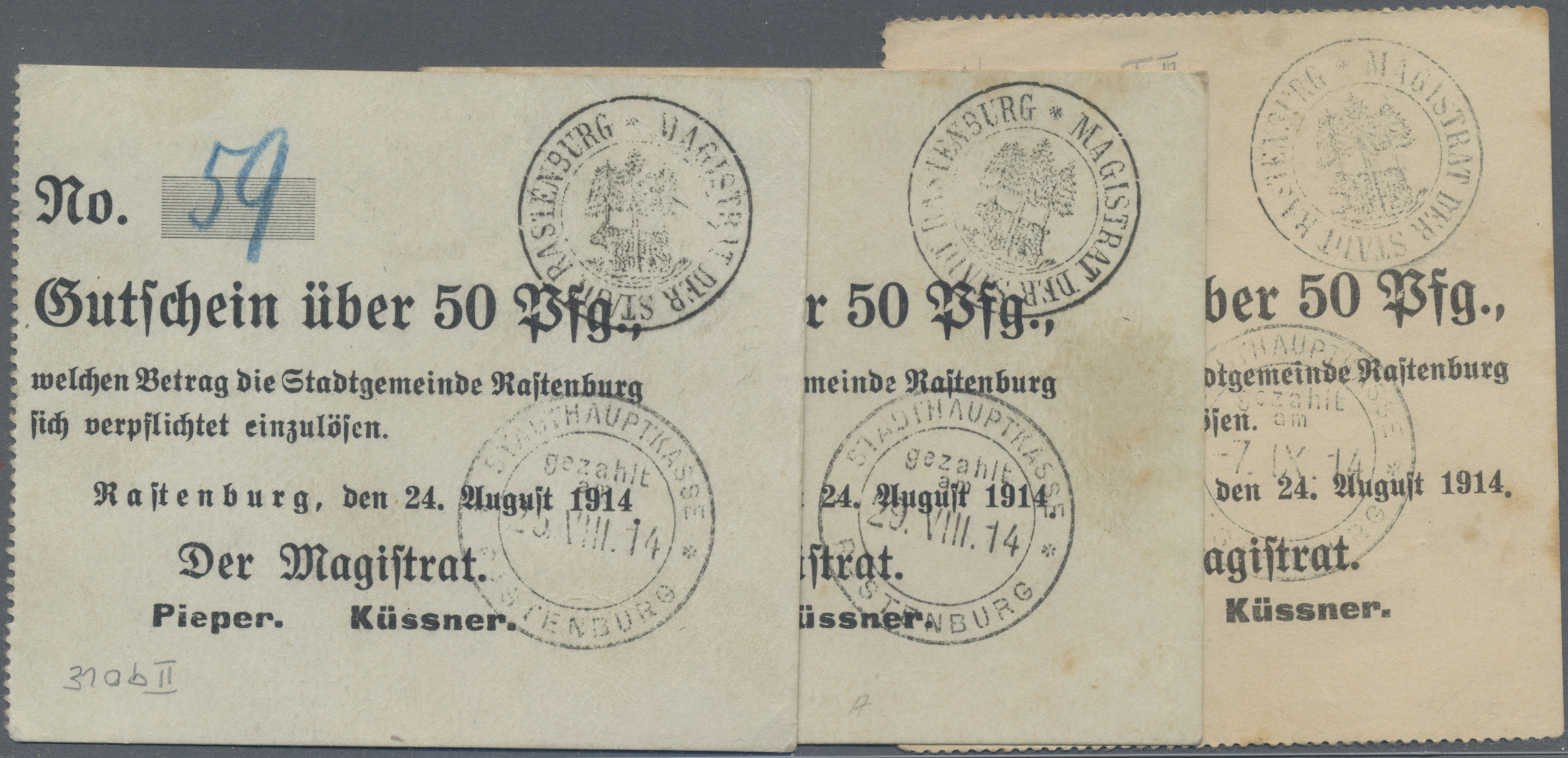 Lot 00867 - Deutschland - Notgeld - Ehemalige Ostgebiete | Banknoten  -  Auktionshaus Christoph Gärtner GmbH & Co. KG 56th AUCTION - Day 1