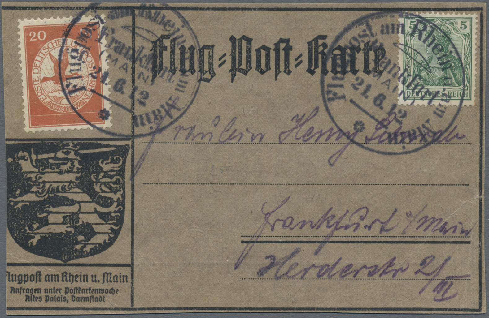 Lot 11501 - flugpost deutschland - Auktionshaus Christoph Gärtner GmbH & Co. KG 58th AUCTION - Day 4 Lot 11501 - flugpost deutschland - Auktionshaus Christoph Gärtner GmbH & Co. KG 58th AUCTION - Day 4