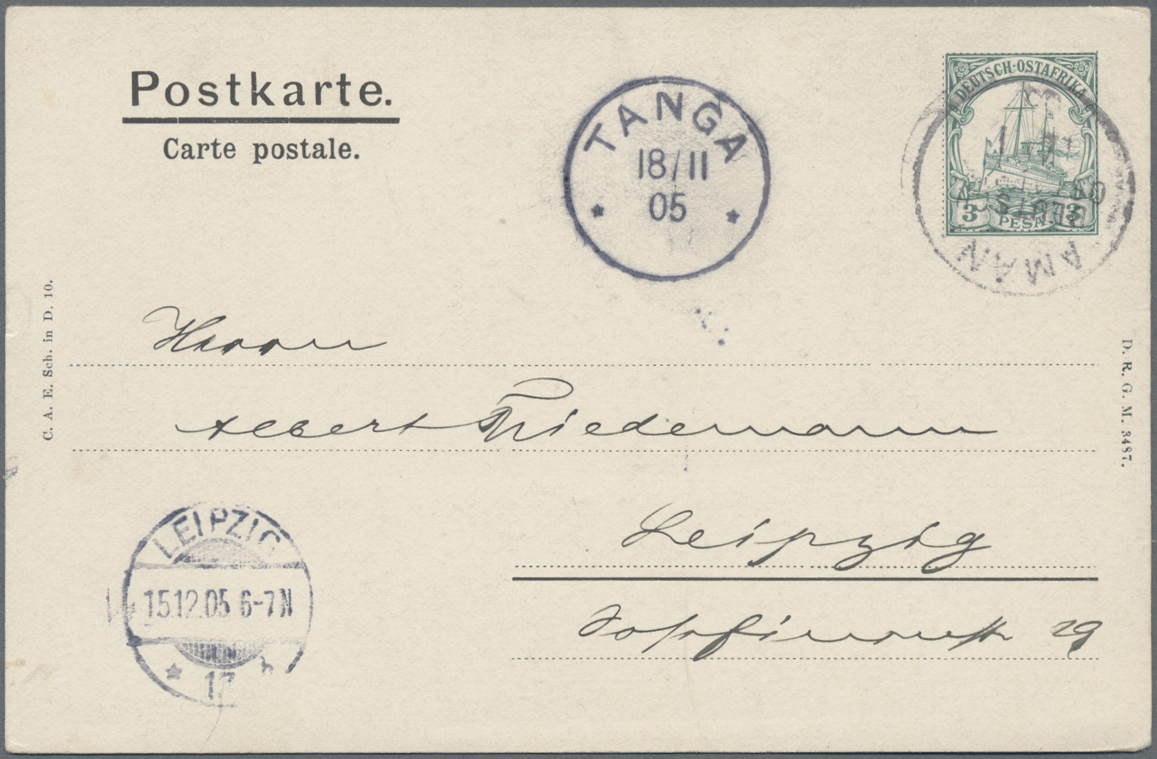 Lot 05751 - Deutsch-Ostafrika - Ganzsachen - Auktionshaus Christoph Gärtner GmbH & Co. KG 57th AUCTION - Day 3 Lot 05751 - Deutsch-Ostafrika - Ganzsachen - Auktionshaus Christoph Gärtner GmbH & Co. KG 57th AUCTION - Day 3