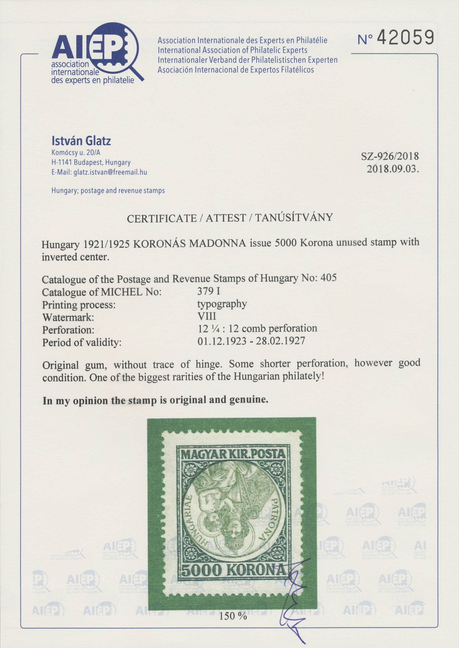 Lot 00241B - ungarn  -   Auction #211