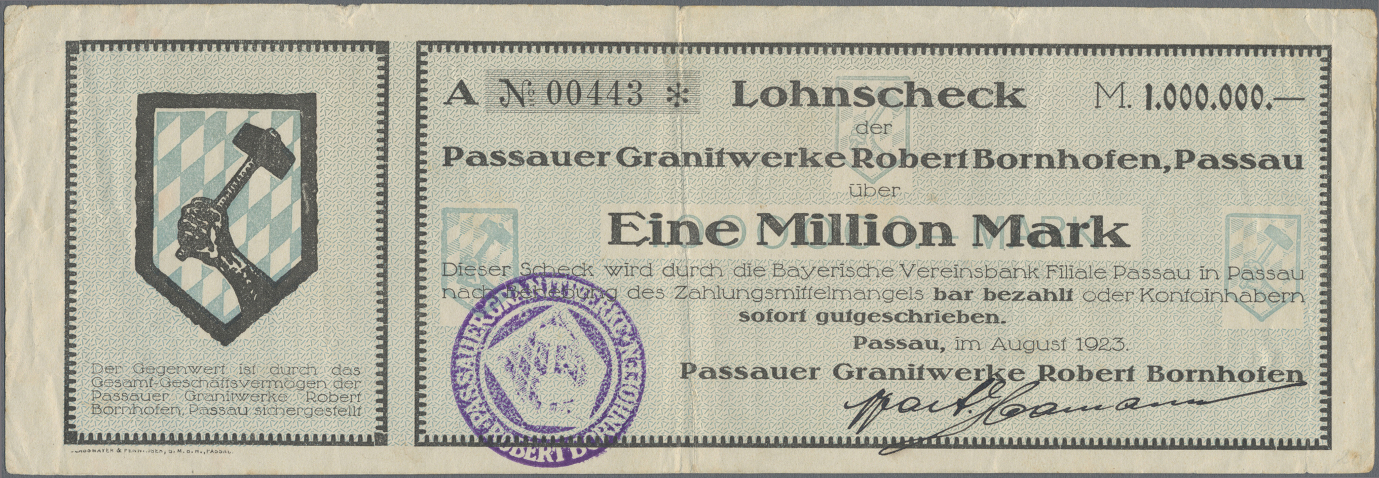 Lot 00715 - Deutschland - Notgeld - Bayern | Banknoten  -  Auktionshaus Christoph Gärtner GmbH & Co. KG 55th AUCTION - Day 1