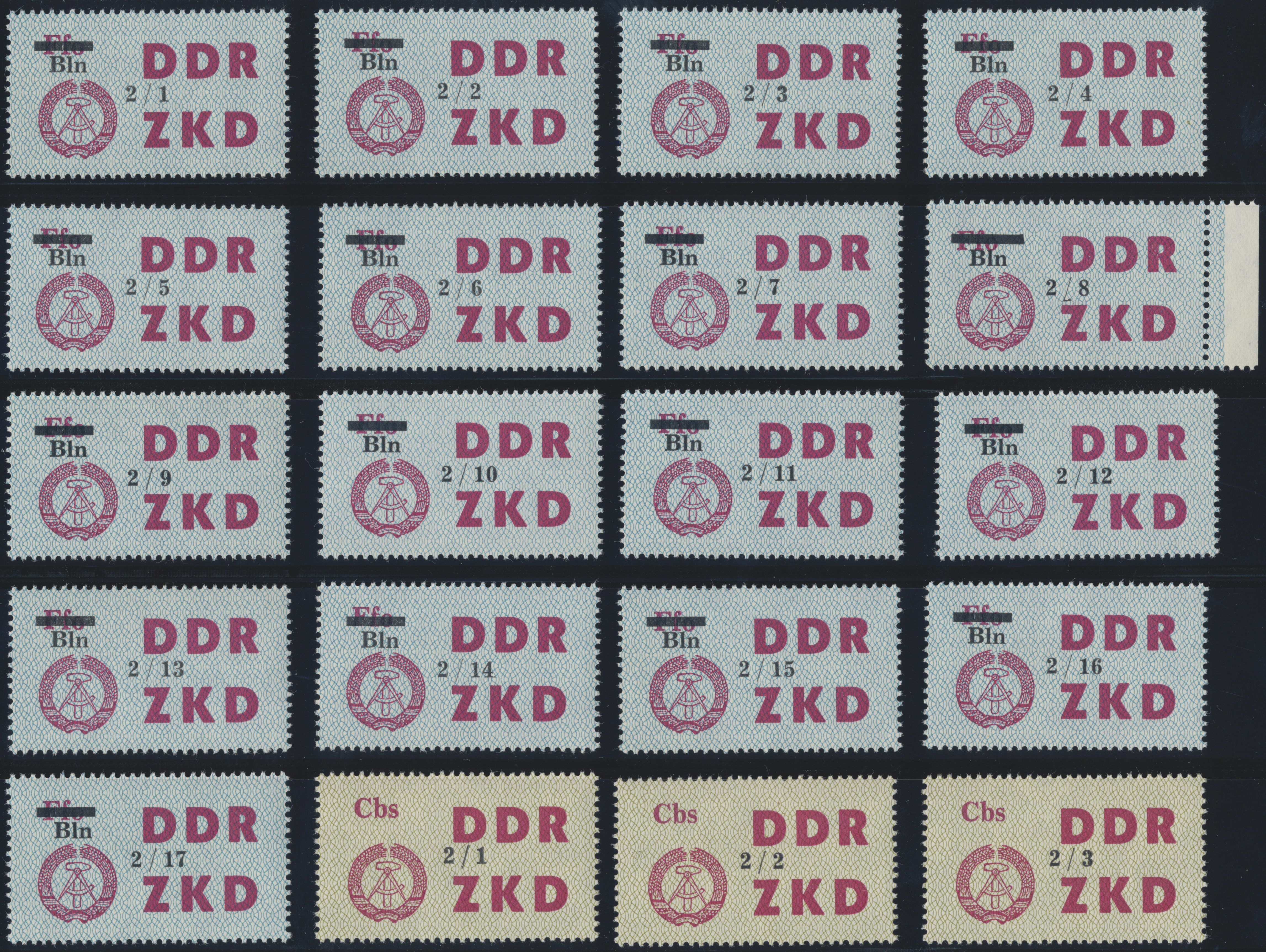 Lot 06493 - DDR - Dienstmarken C (Laufkontrollzettel ZKD)  -  Auktionshaus Christoph Gärtner GmbH & Co. KG 57th AUCTION - Day 3