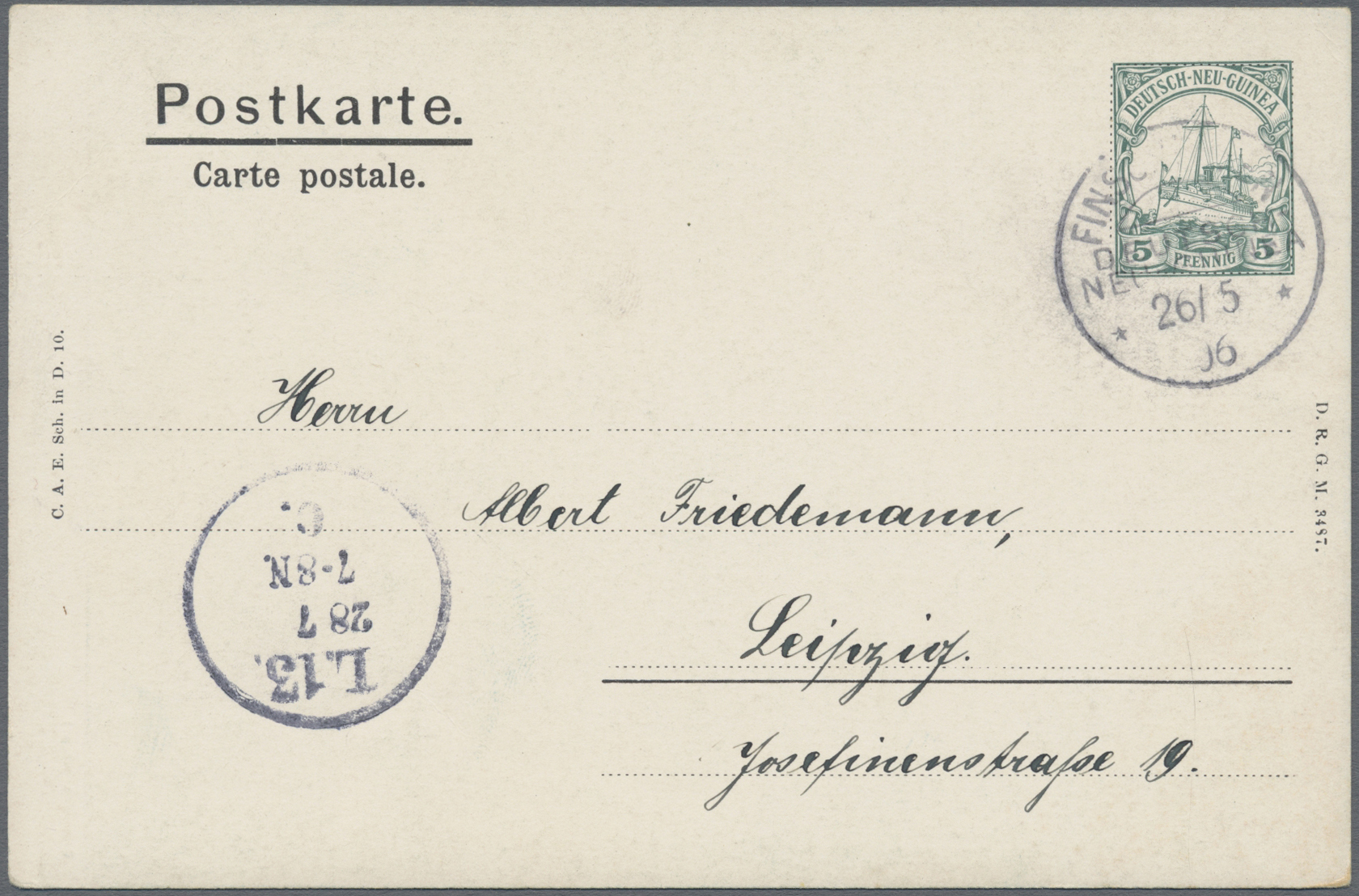 Lot 05717 - Deutsch-Neuguinea - Ganzsachen - Auktionshaus Christoph Gärtner GmbH & Co. KG 57th AUCTION - Day 3 Lot 05717 - Deutsch-Neuguinea - Ganzsachen - Auktionshaus Christoph Gärtner GmbH & Co. KG 57th AUCTION - Day 3