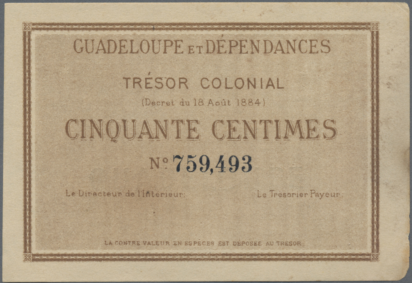Lot 01740 - Guadeloupe | Banknoten - Auktionshaus Christoph Gärtner GmbH & Co. KG Sale #45 Banknotes Worldwide Lot 01740 - Guadeloupe | Banknoten - Auktionshaus Christoph Gärtner GmbH & Co. KG Sale #45 Banknotes Worldwide
