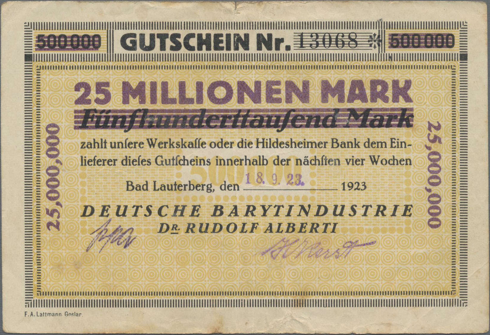 Lot 14690 - Deutschland - Notgeld - Niedersachsen | Banknoten - Auktionshaus Christoph Gärtner GmbH & Co. KG 53rd AUCTION - Day 6 Coins & Banknotes Lot 14690 - Deutschland - Notgeld - Niedersachsen | Banknoten - Auktionshaus Christoph Gärtner GmbH & Co. KG 53rd AUCTION - Day 6 Coins & Banknotes