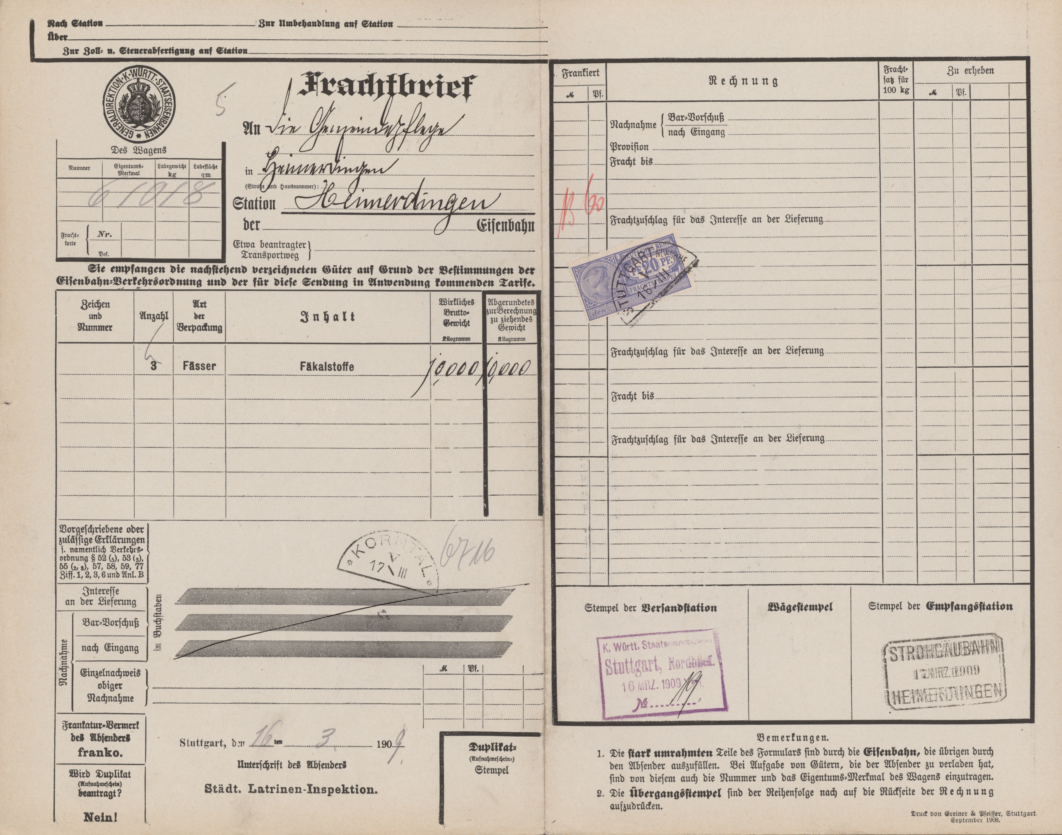 Lot 10402 - Württemberg - Bahnpost  -  Auktionshaus Christoph Gärtner GmbH & Co. KG 57th AUCTION - Day 5
