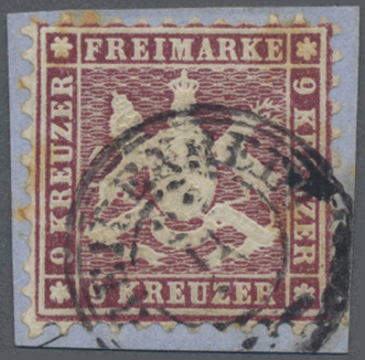Lot 04854 - Württemberg - Marken und Briefe - Auktionshaus Christoph Gärtner GmbH & Co. KG 57th AUCTION - Day 3 Lot 04854 - Württemberg - Marken und Briefe - Auktionshaus Christoph Gärtner GmbH & Co. KG 57th AUCTION - Day 3