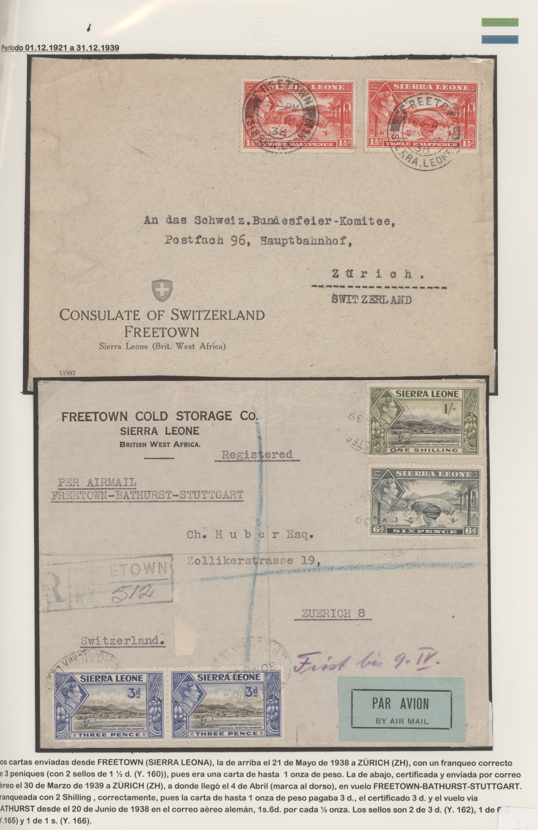 Lot 05631 - sierra leone  -  Auktionshaus Christoph Gärtner GmbH & Co. KG 53rd AUCTION - Day 4, Collections Overseas, Air & Shipmail, Thematics, Europe