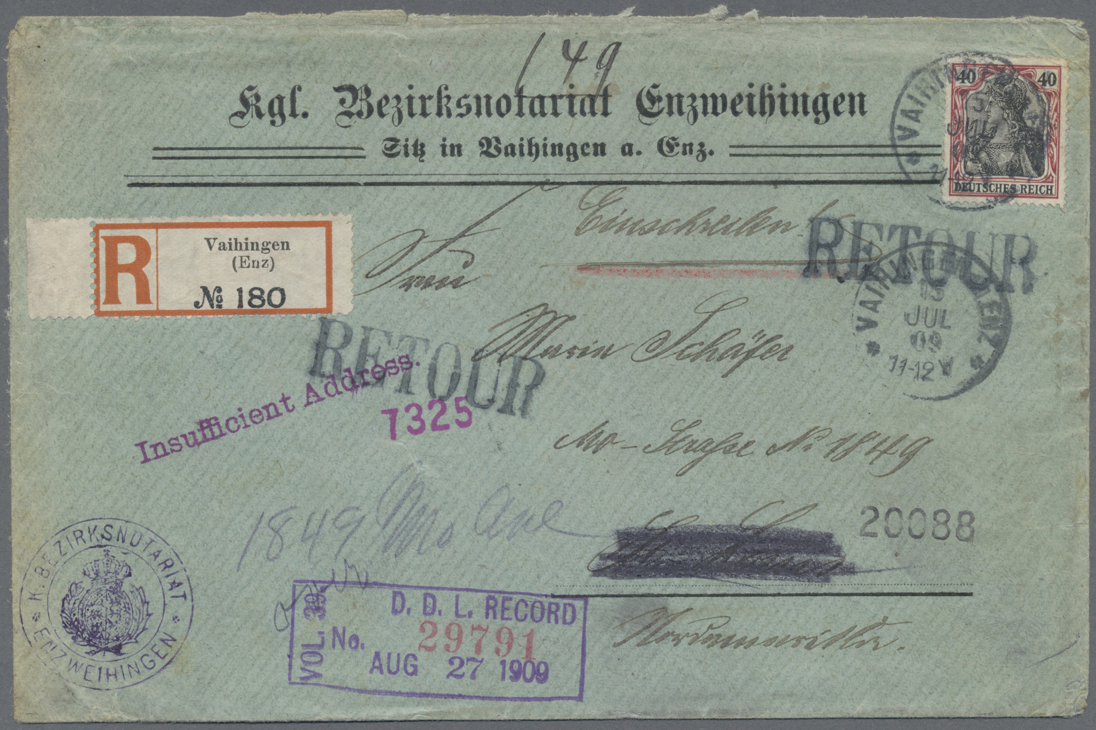 Lot 10365 - Württemberg - Marken und Briefe  -  Auktionshaus Christoph Gärtner GmbH & Co. KG 57th AUCTION - Day 5