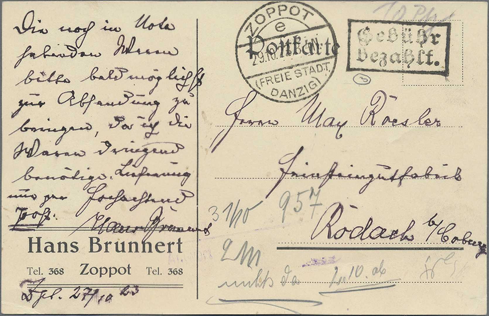 Lot 05873 - danzig  -  Auktionshaus Christoph Gärtner GmbH & Co. KG 58th AUCTION - Day 2
