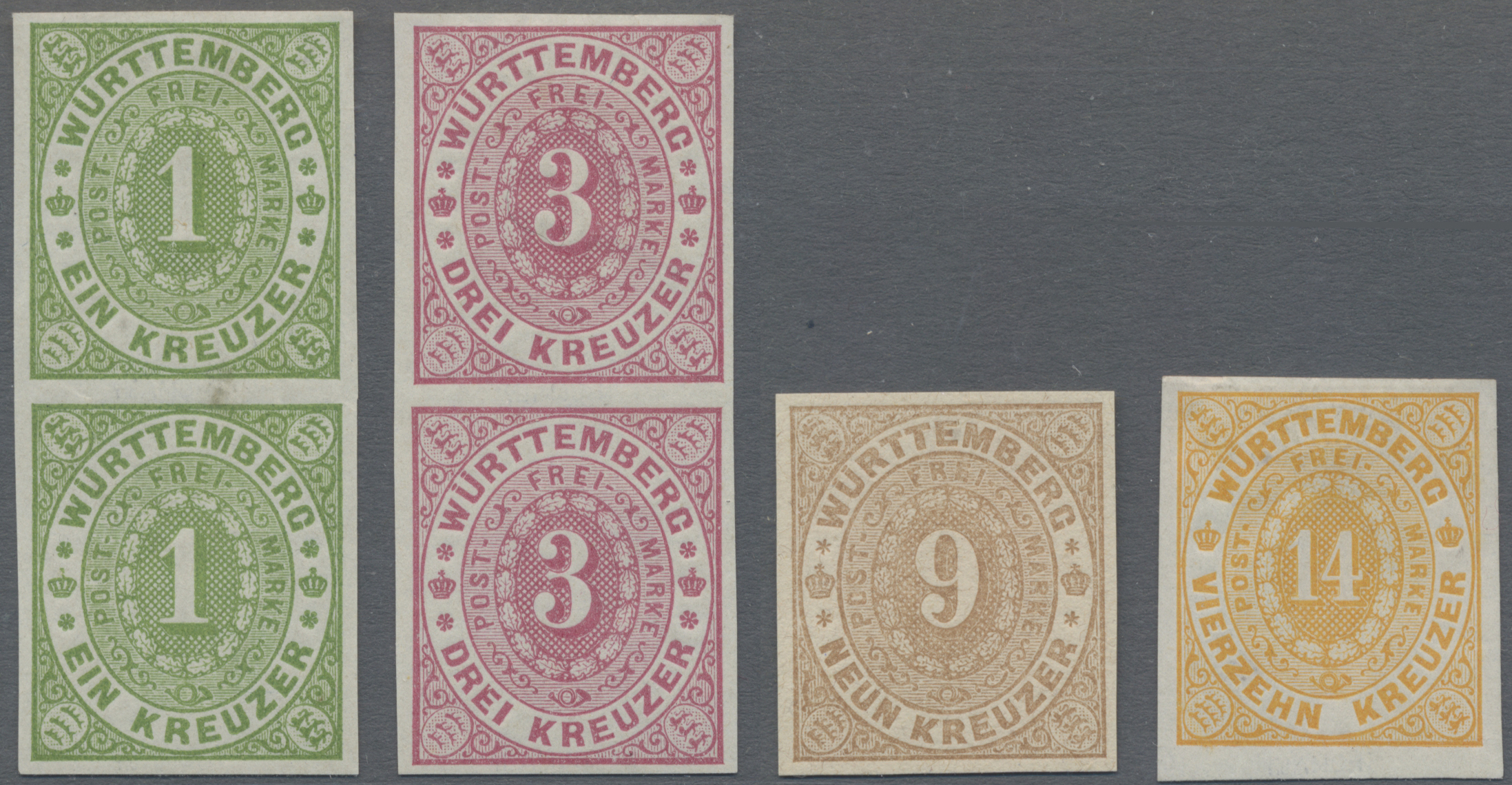 Lot 04873 - Württemberg - Marken und Briefe - Auktionshaus Christoph Gärtner GmbH & Co. KG 57th AUCTION - Day 3 Lot 04873 - Württemberg - Marken und Briefe - Auktionshaus Christoph Gärtner GmbH & Co. KG 57th AUCTION - Day 3