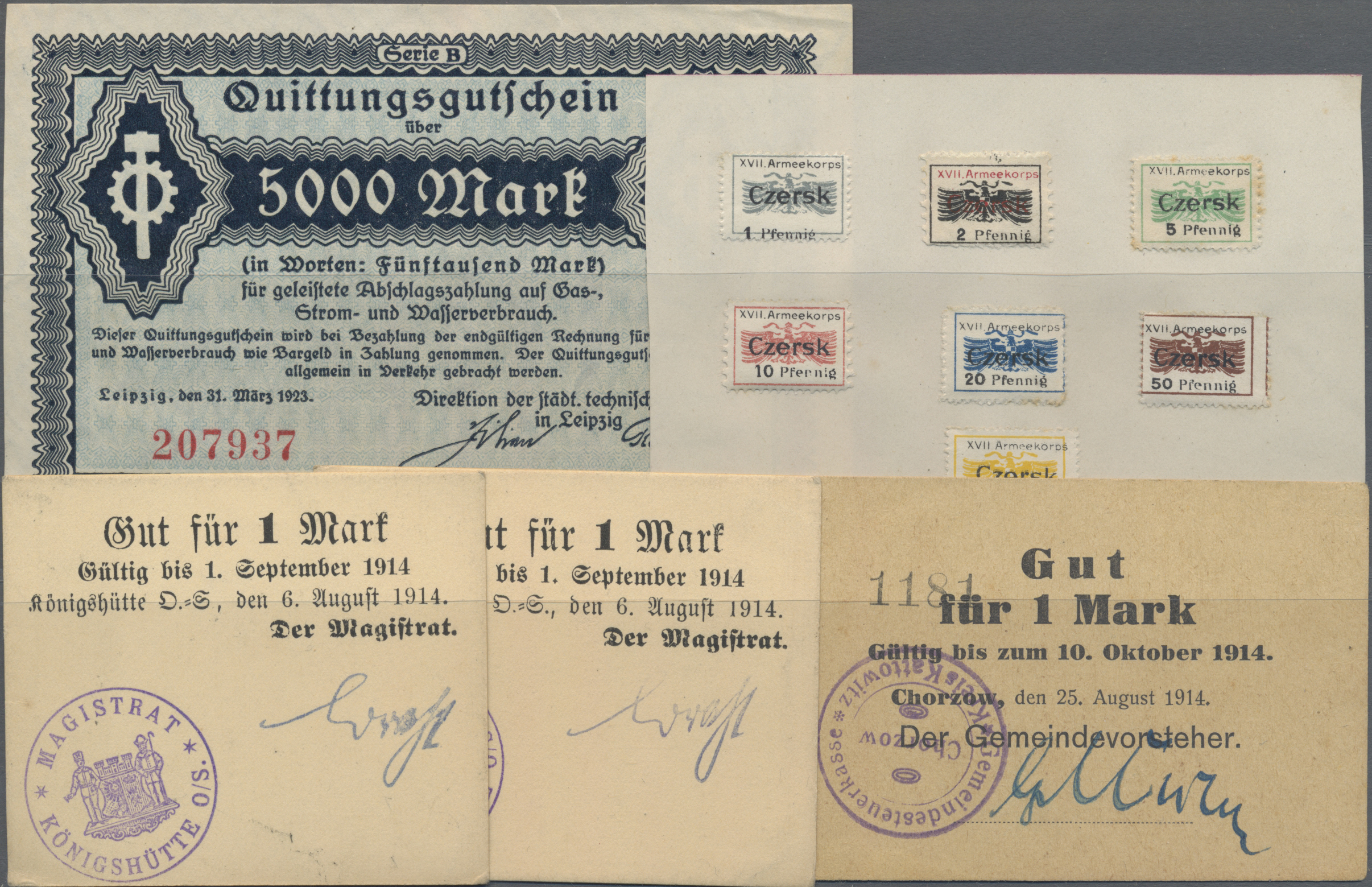 Lot 14836 - Deutschland - Notgeld | Banknoten - Auktionshaus Christoph Gärtner GmbH & Co. KG 53rd AUCTION - Day 6 Coins & Banknotes Lot 14836 - Deutschland - Notgeld | Banknoten - Auktionshaus Christoph Gärtner GmbH & Co. KG 53rd AUCTION - Day 6 Coins & Banknotes