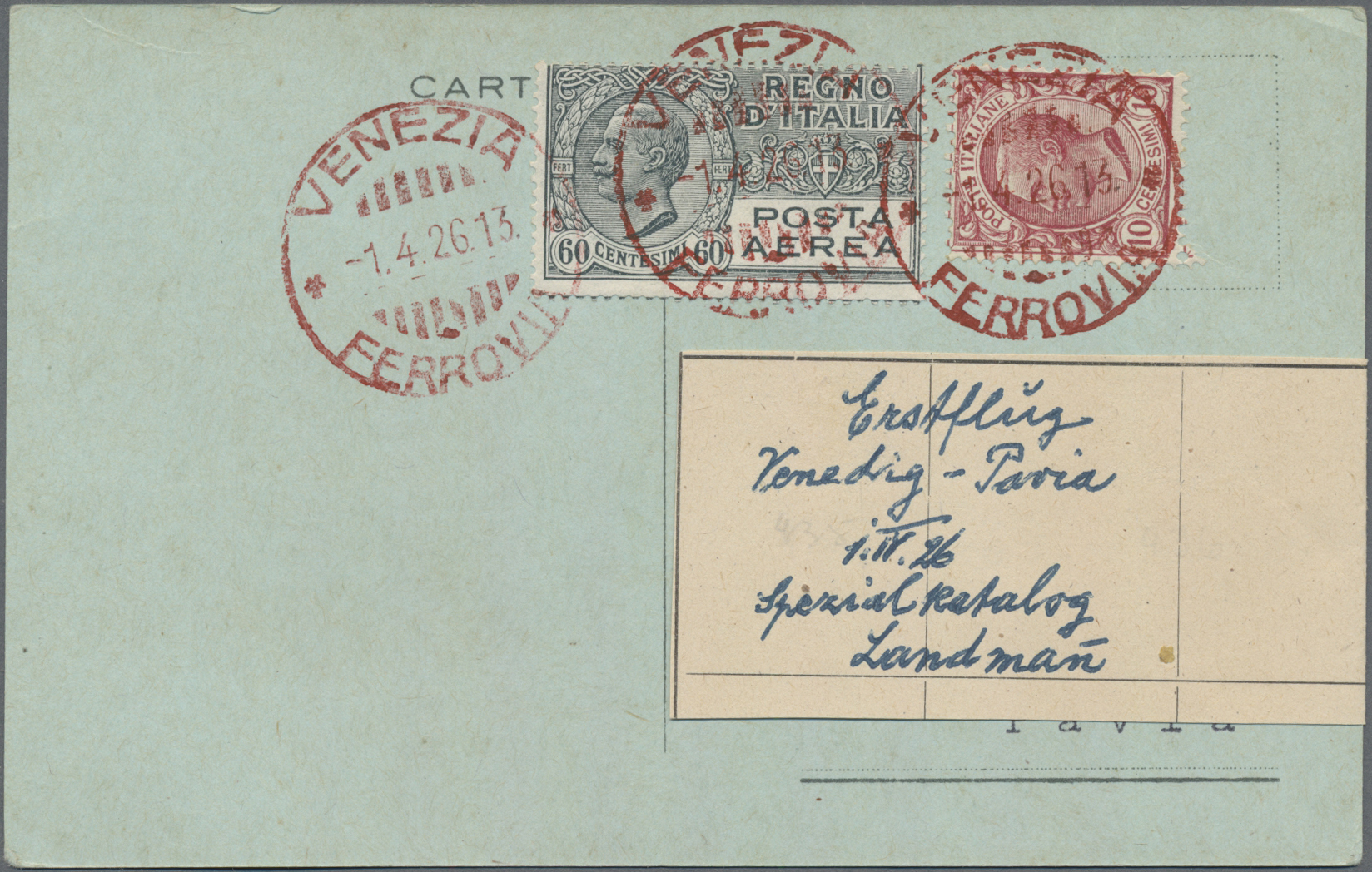 Lot 02240A - flugpost europa - Auktionshaus Christoph Gärtner GmbH & Co. KG 58th AUCTION - Day 2 Lot 02240A - flugpost europa - Auktionshaus Christoph Gärtner GmbH & Co. KG 58th AUCTION - Day 2
