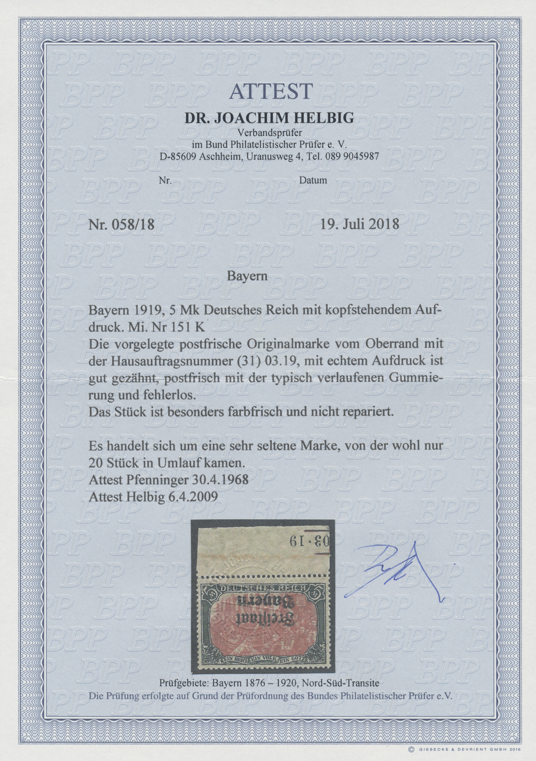 Lot 08137 - Bayern - Marken und Briefe  -  Auktionshaus Christoph Gärtner GmbH & Co. KG 52nd Auction - Day 4