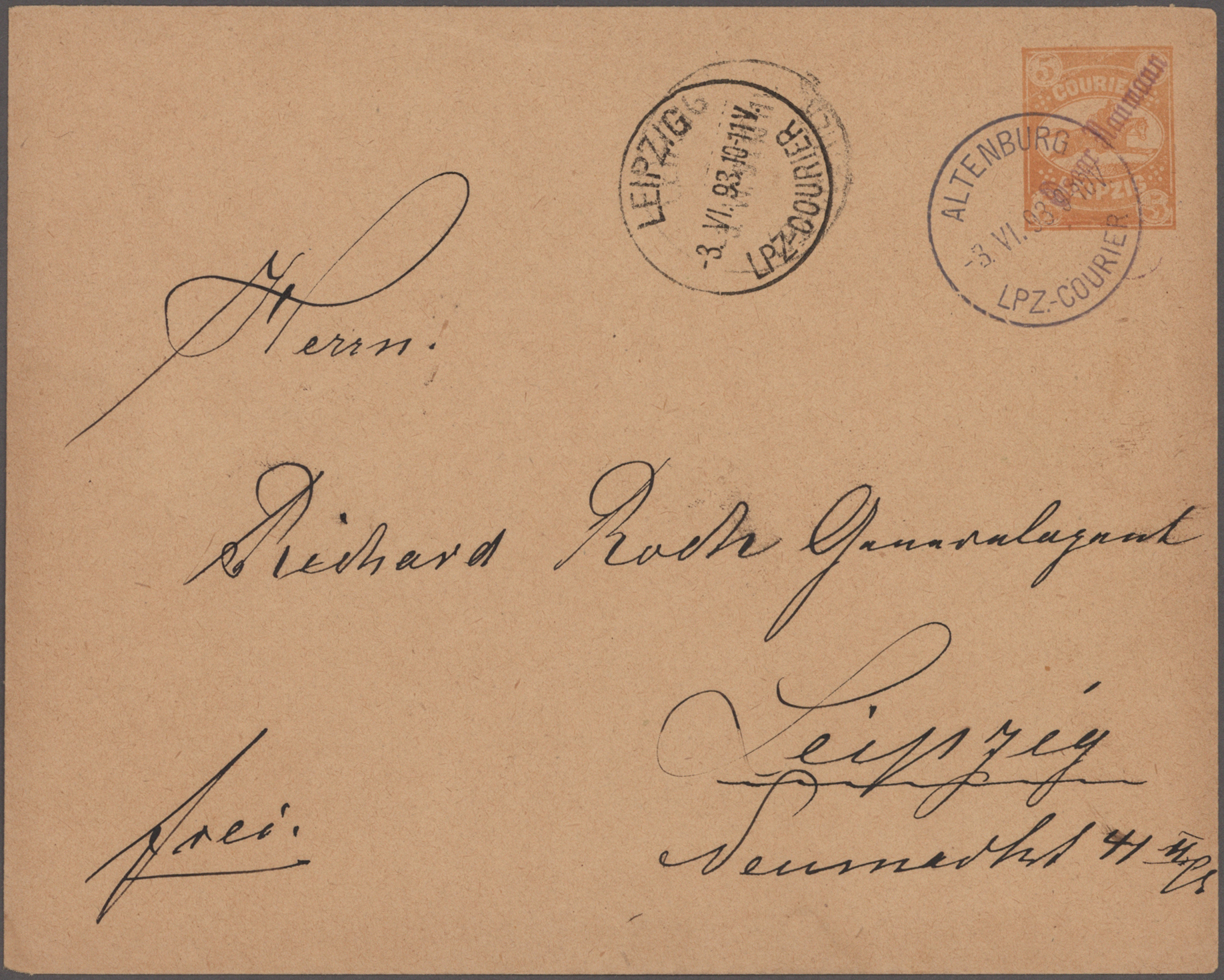 Lot 10205 - Deutsches Reich - Privatpost (Stadtpost) - Auktionshaus Christoph Gärtner GmbH & Co. KG 58th AUCTION - Day 3 Lot 10205 - Deutsches Reich - Privatpost (Stadtpost) - Auktionshaus Christoph Gärtner GmbH & Co. KG 58th AUCTION - Day 3