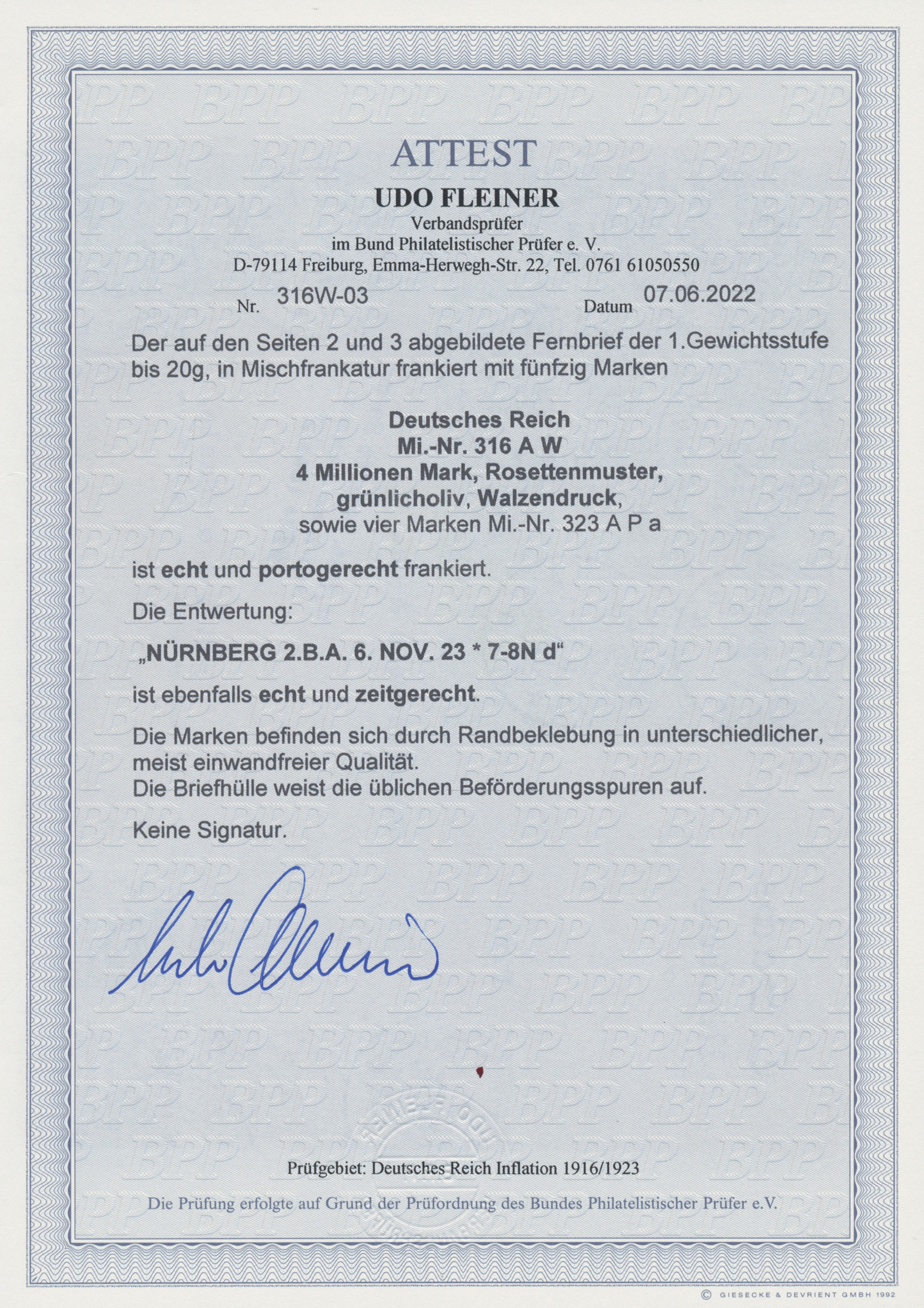 Lot 05482 - Deutsches Reich - Inflation  -  Auktionshaus Christoph Gärtner GmbH & Co. KG 55th AUCTION - Day 3