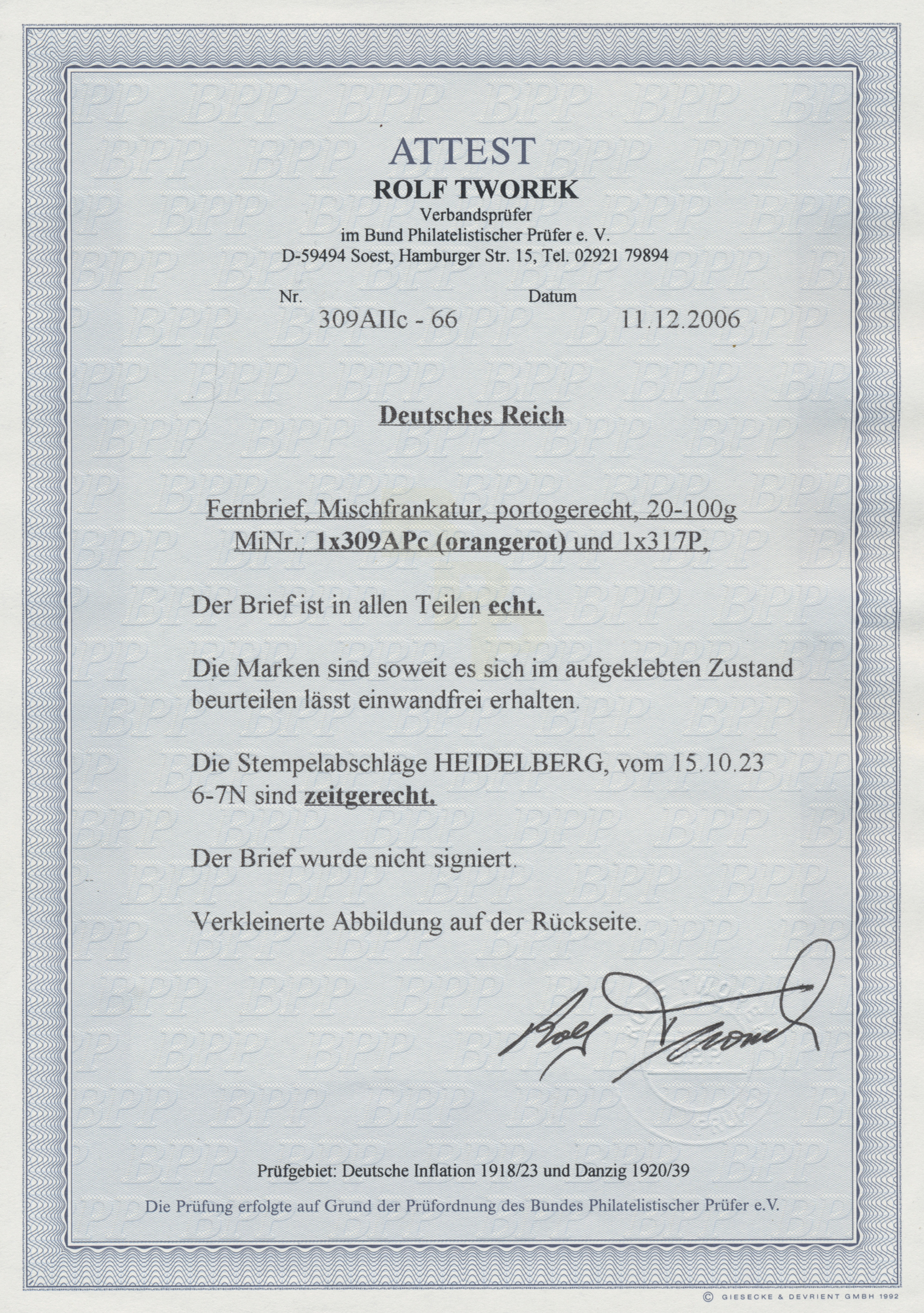 Lot 05480 - Deutsches Reich - Inflation  -  Auktionshaus Christoph Gärtner GmbH & Co. KG 55th AUCTION - Day 3