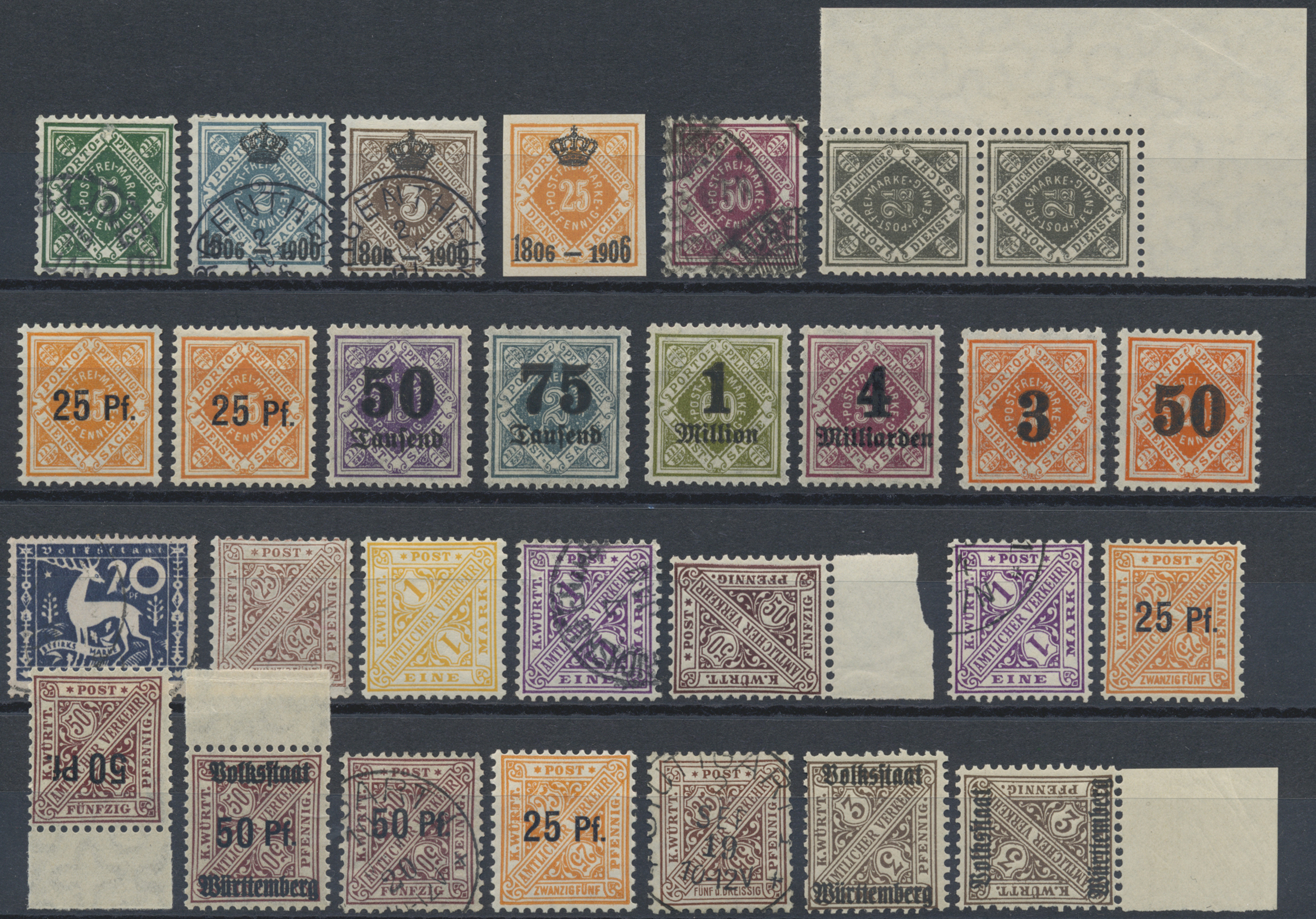 Lot 10382 - Württemberg - Marken und Briefe  -  Auktionshaus Christoph Gärtner GmbH & Co. KG 57th AUCTION - Day 5