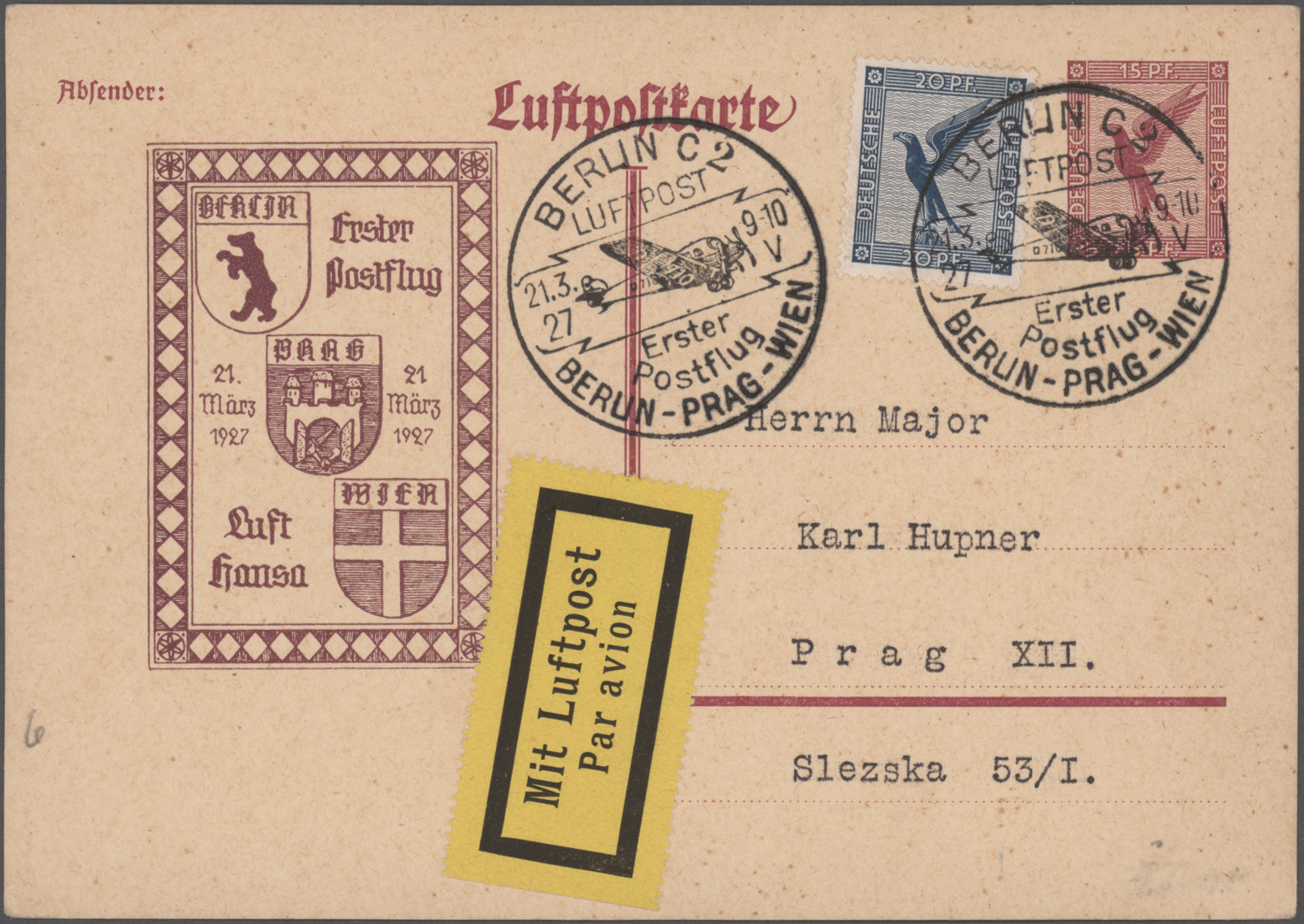 Lot 08146 - flugpost europa  -  Auktionshaus Christoph Gärtner GmbH & Co. KG 55th AUCTION - Day 4