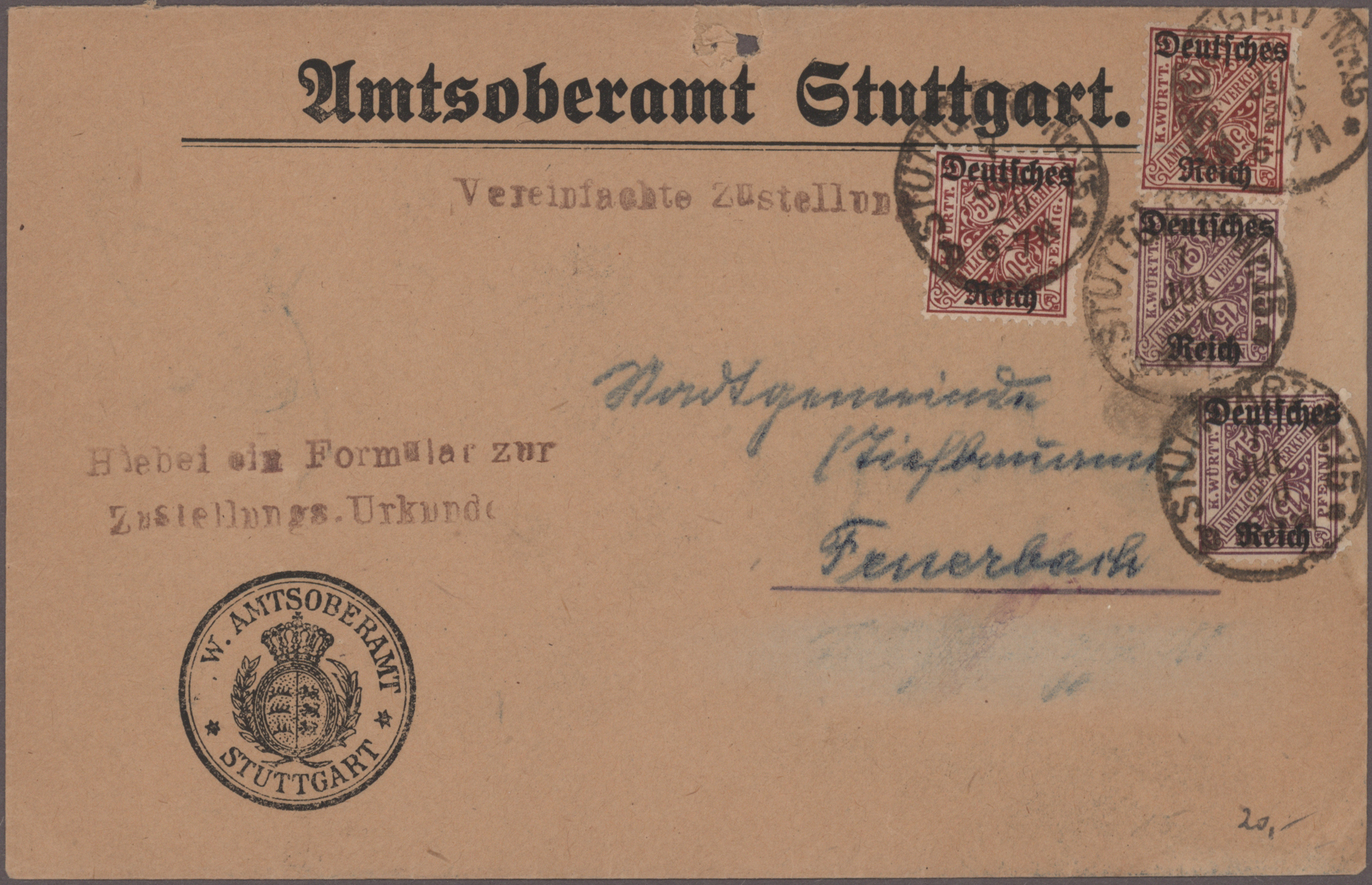 Lot 10769 - Deutsches Reich - Dienstmarken - Auktionshaus Christoph Gärtner GmbH & Co. KG 57th AUCTION - Day 5 Lot 10769 - Deutsches Reich - Dienstmarken - Auktionshaus Christoph Gärtner GmbH & Co. KG 57th AUCTION - Day 5