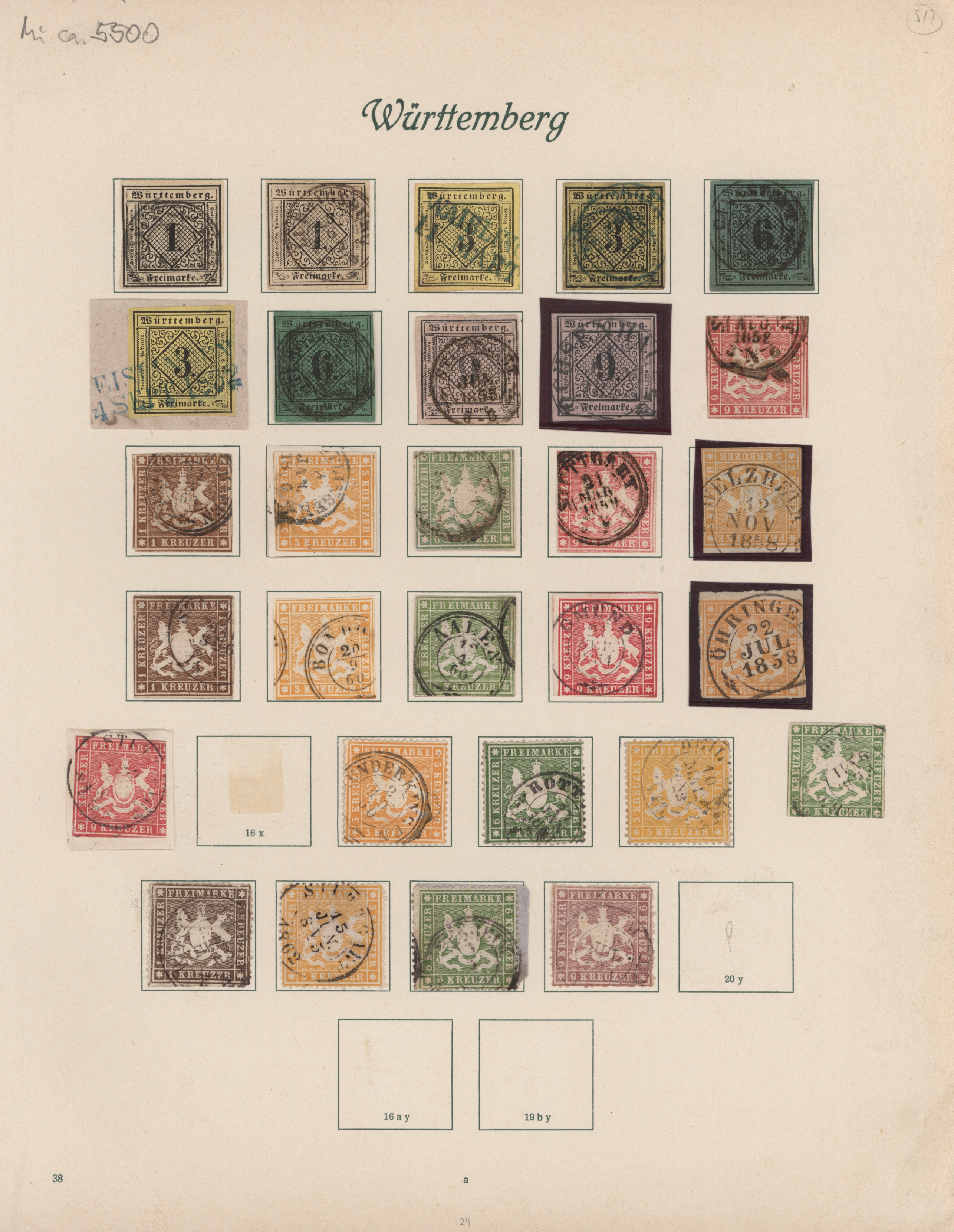 Lot 10356 - Württemberg - Marken und Briefe  -  Auktionshaus Christoph Gärtner GmbH & Co. KG 57th AUCTION - Day 5