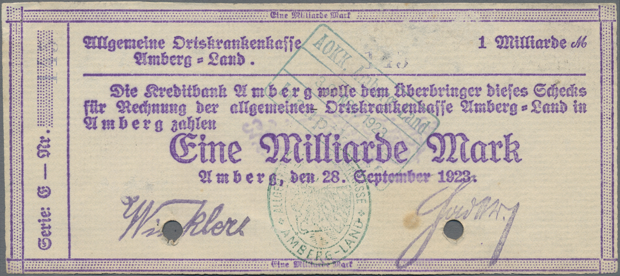 Lot 14663 - Deutschland - Notgeld - Bayern | Banknoten - Auktionshaus Christoph Gärtner GmbH & Co. KG 53rd AUCTION - Day 6 Coins & Banknotes Lot 14663 - Deutschland - Notgeld - Bayern | Banknoten - Auktionshaus Christoph Gärtner GmbH & Co. KG 53rd AUCTION - Day 6 Coins & Banknotes