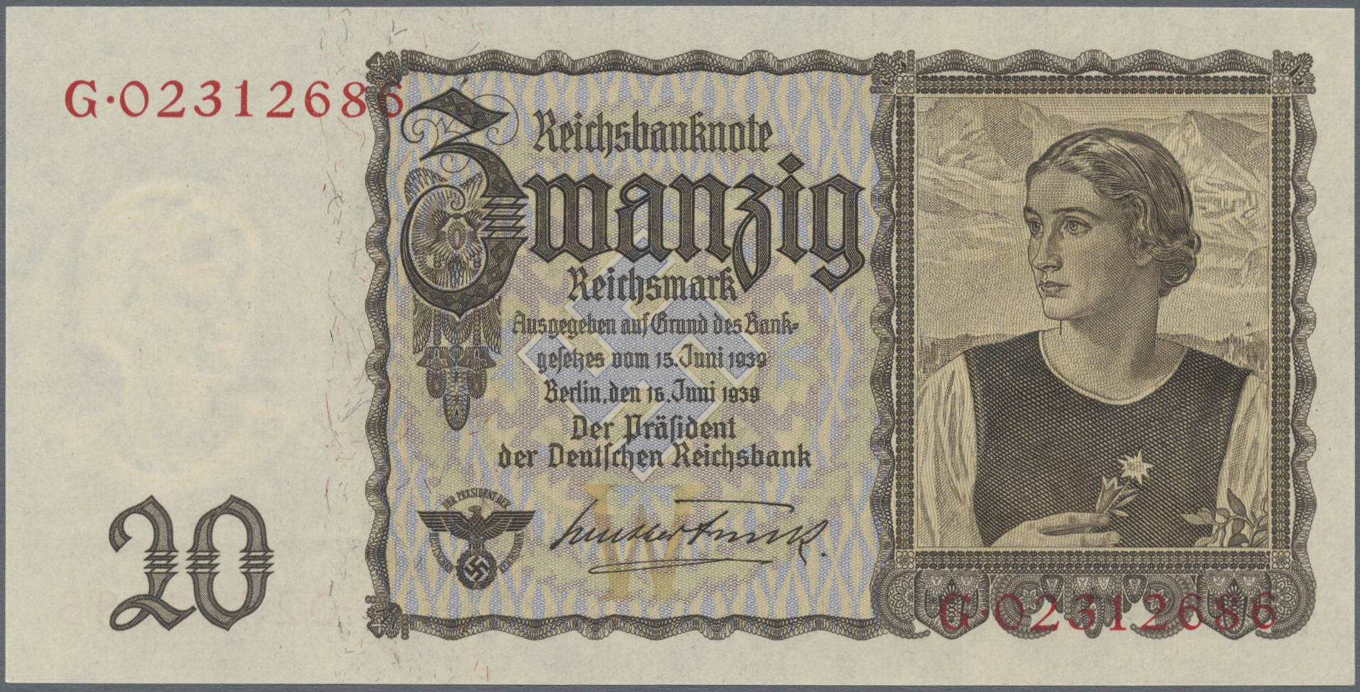 Lot 00615 - Deutschland - Deutsches Reich bis 1945 | Banknoten  -  Auktionshaus Christoph Gärtner GmbH & Co. KG 56th AUCTION - Day 1