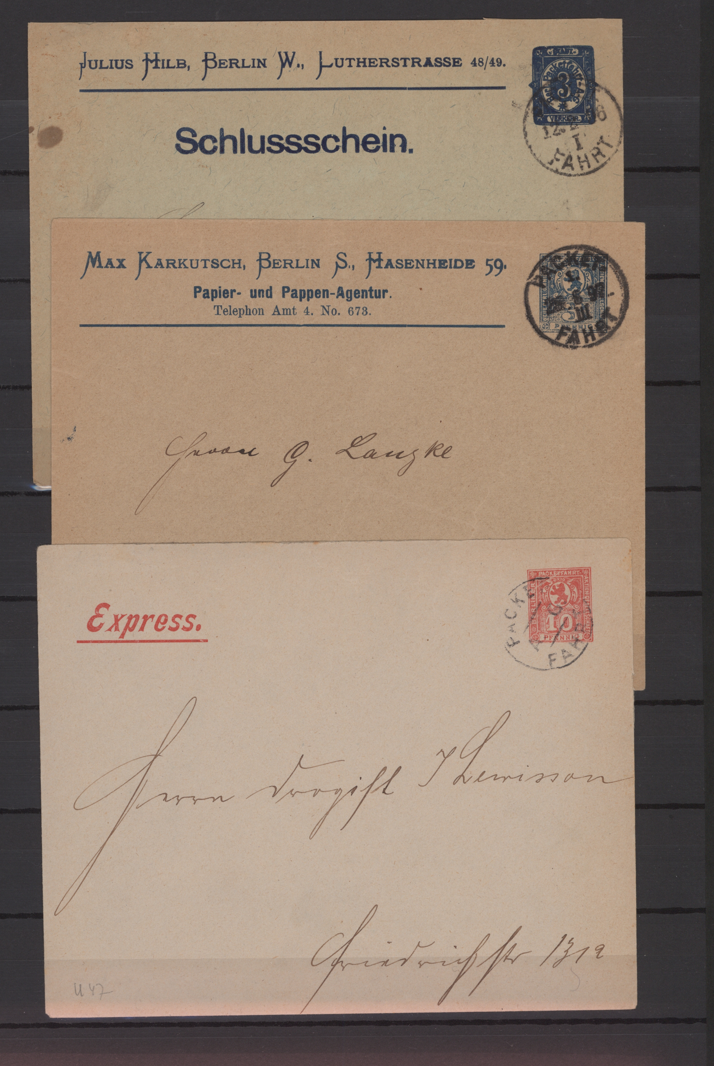 Lot 10810 - Deutsches Reich - Privatpost (Stadtpost)  -  Auktionshaus Christoph Gärtner GmbH & Co. KG 57th AUCTION - Day 5