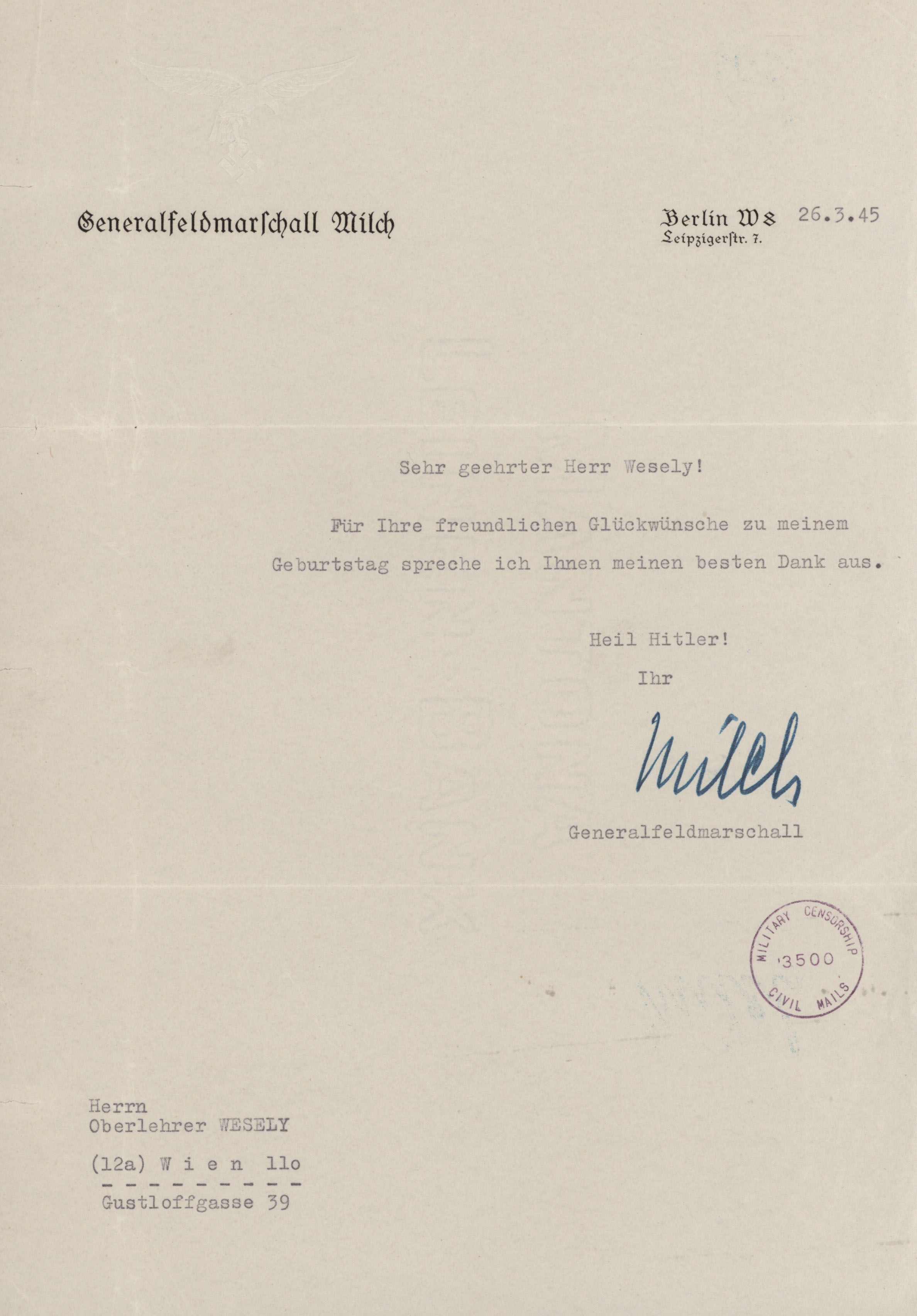 Stamp Auction feldpost 2. weltkrieg 57th AUCTION Day 5, lot 11139